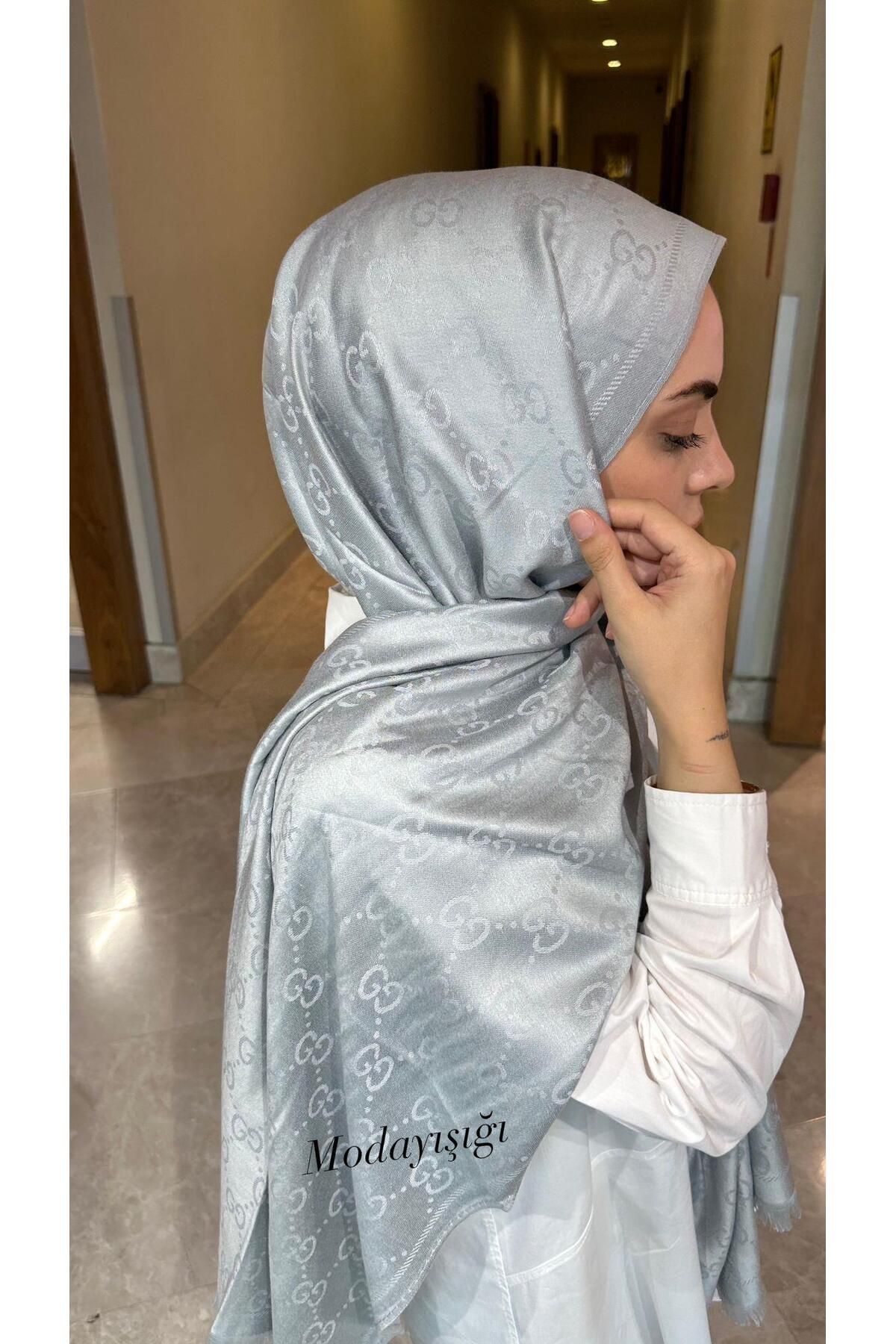 modayışığı G Marka Kaşmir Gri Şal