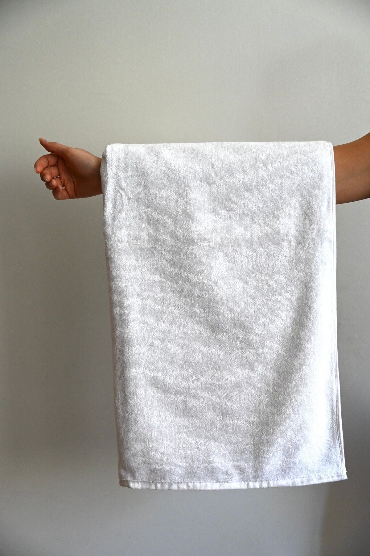 Sermio Büyük Boy Banyo Duş havlusu Beyaz %100 Pamuk
