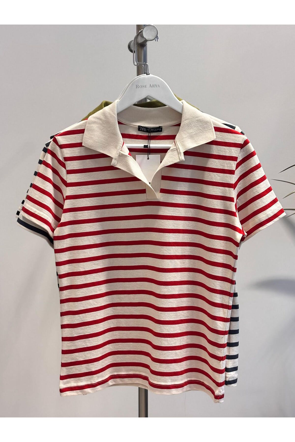LookEss Kadın ZR Çizgili T-shirt