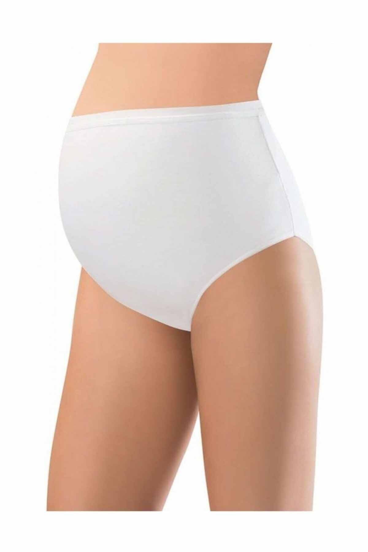 Shop58 Pamuklu Hamile Likralı Bato Külot Beyaz - 3324A