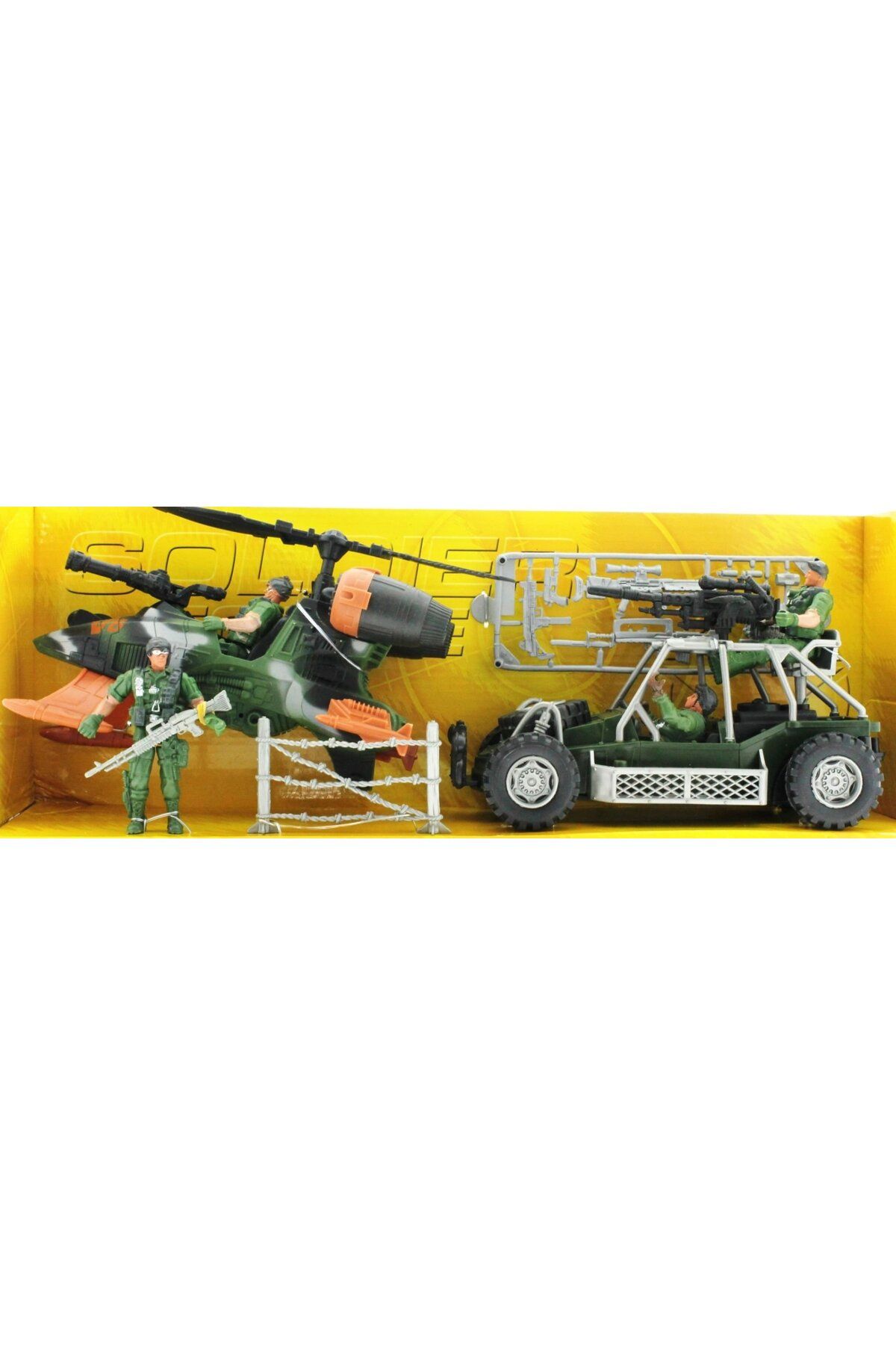 TimeStart Buggy ve Helikopterli Askeri Oyun Seti