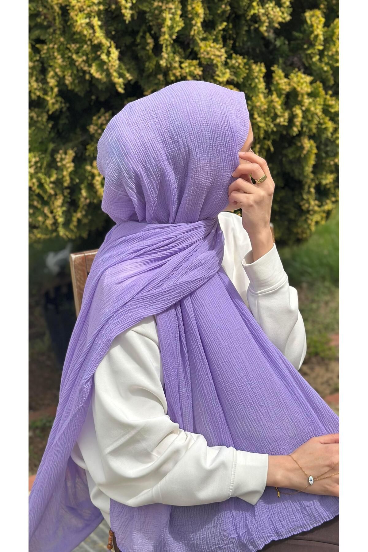 modayışığı Müslin Kumaş Lila
