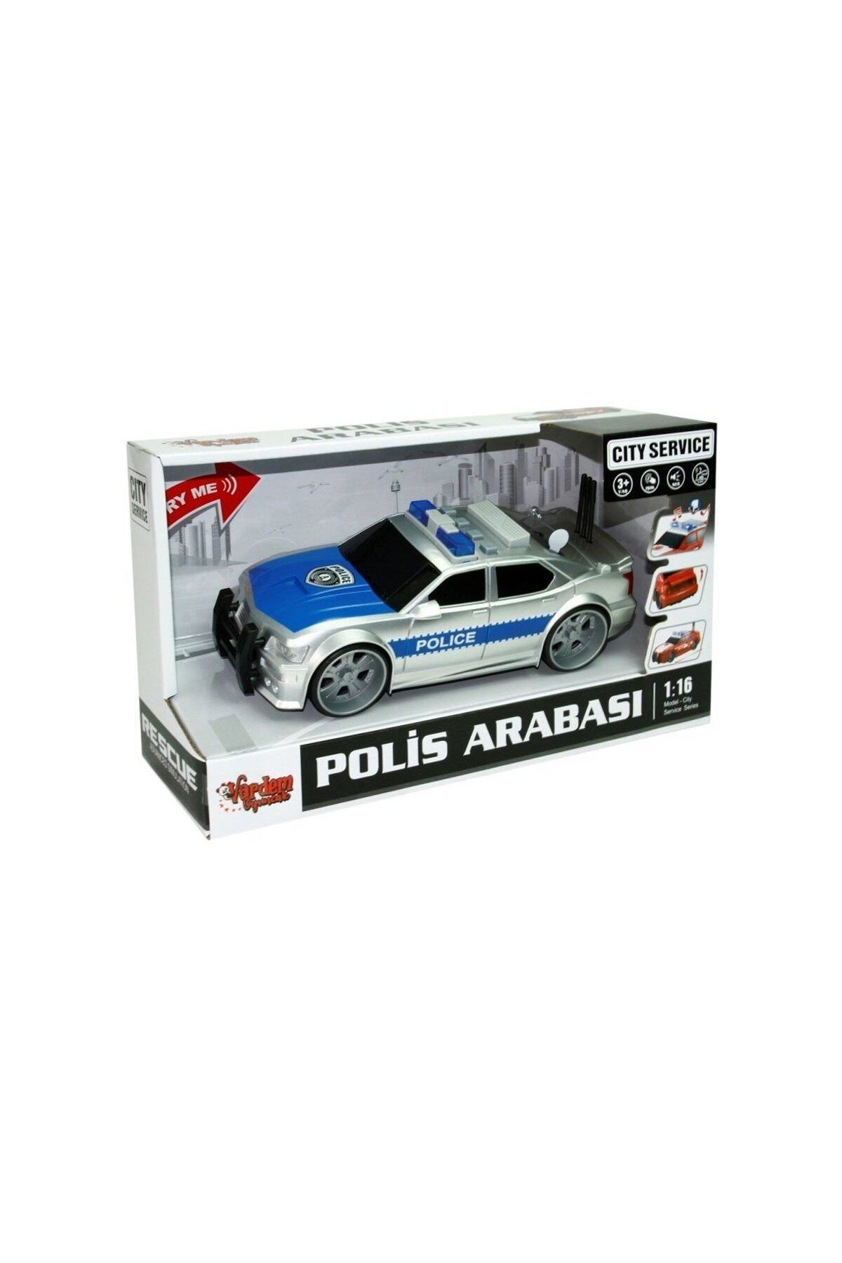 TimeStart WY620A-B 1:16 Sürtmeli Sesli Işıklı Polis Arabası