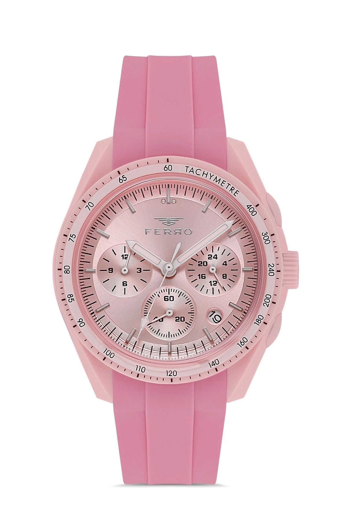 FERRO Pembe Silikon Kordon Erkek Kol Saati Fm11401d-zo