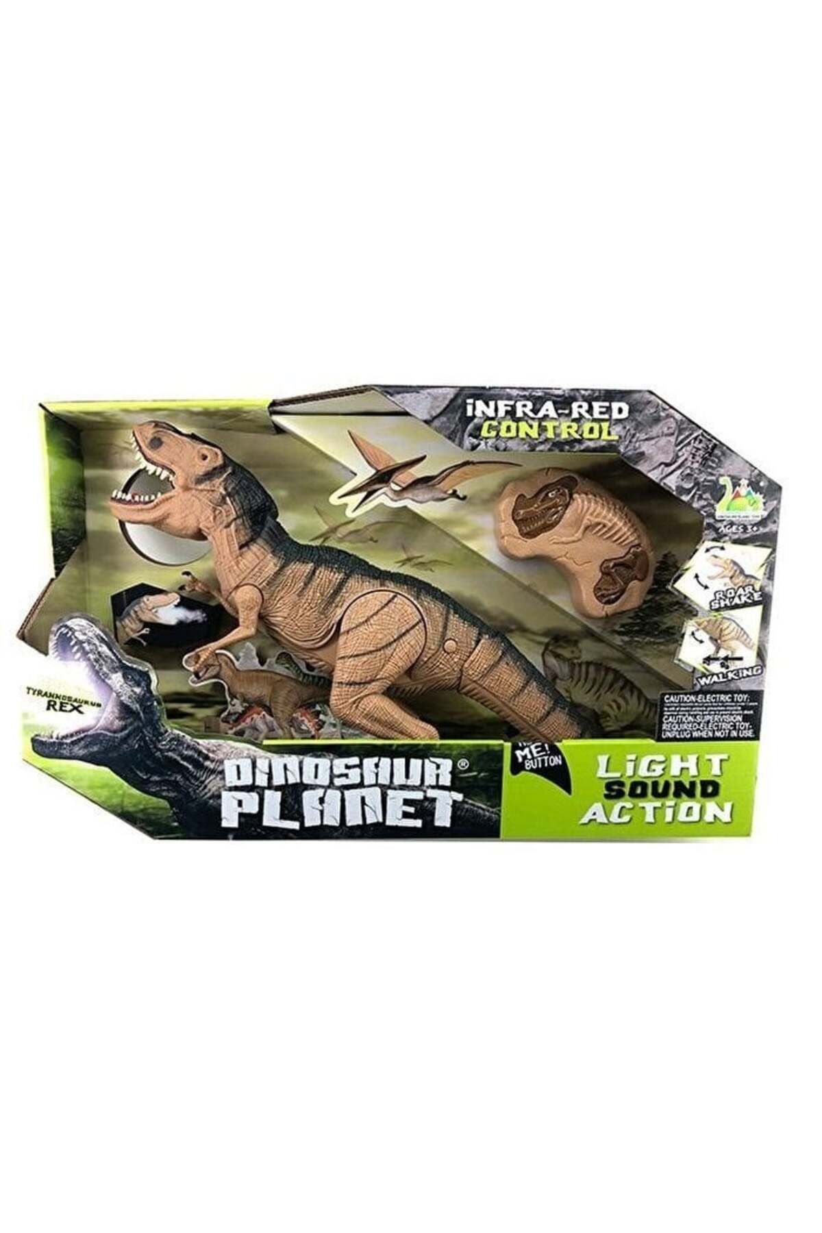 TimeStart Sesi Işıklı Kumandalı Buharlı Dinozor T-rex