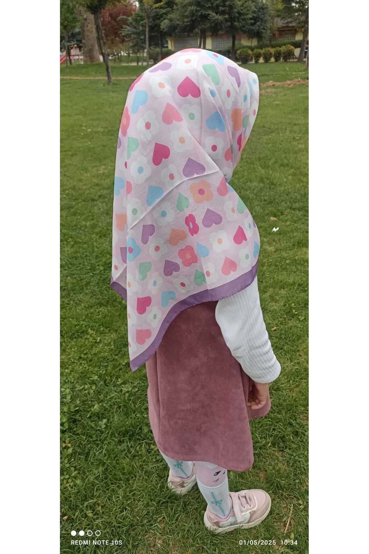 Minimus Çocuk Cıvıl cıvıl mor renkli eşarp