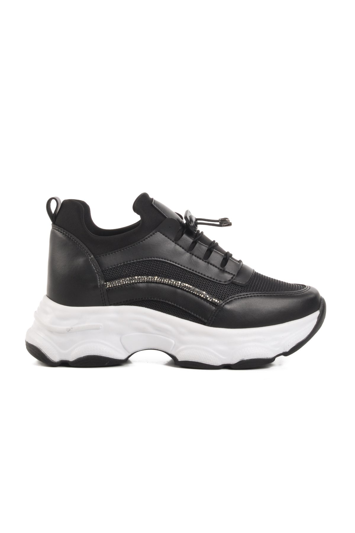 Aspor Siyah Yüksek Taban Kadın Sneaker