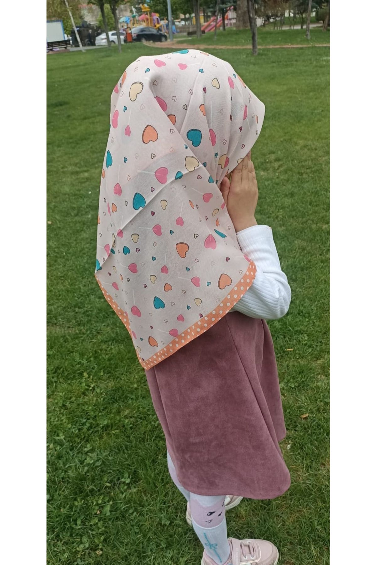 Minimiki Rengarenk Cıvıl cıvıl Çocuk Başörtüleri 80×80