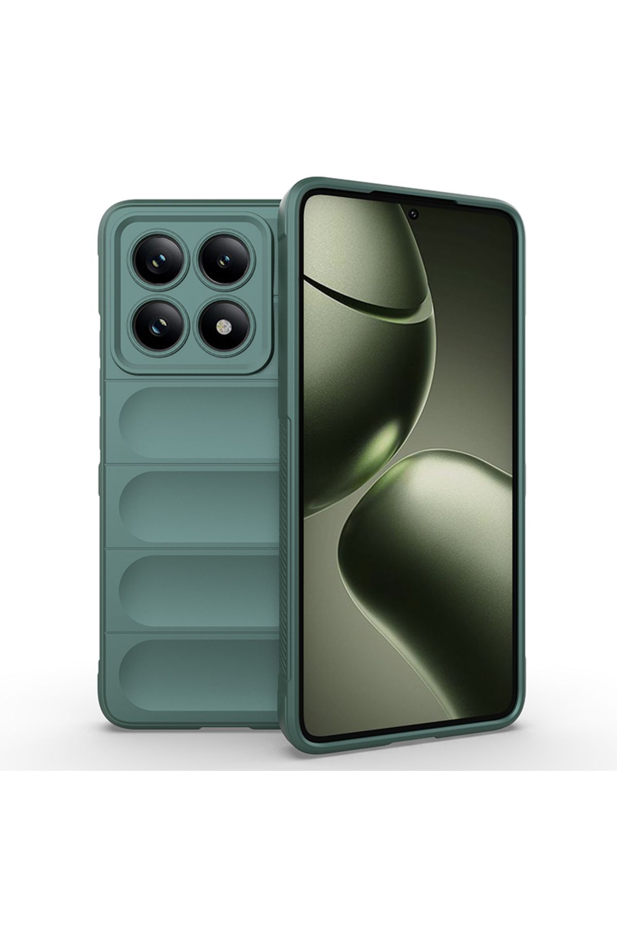 Strap U Xiaomi 14T Kılıf Esnek TPU Oyuklu Arka Yüzey Tasarımlı Etnik Silikon Kapak