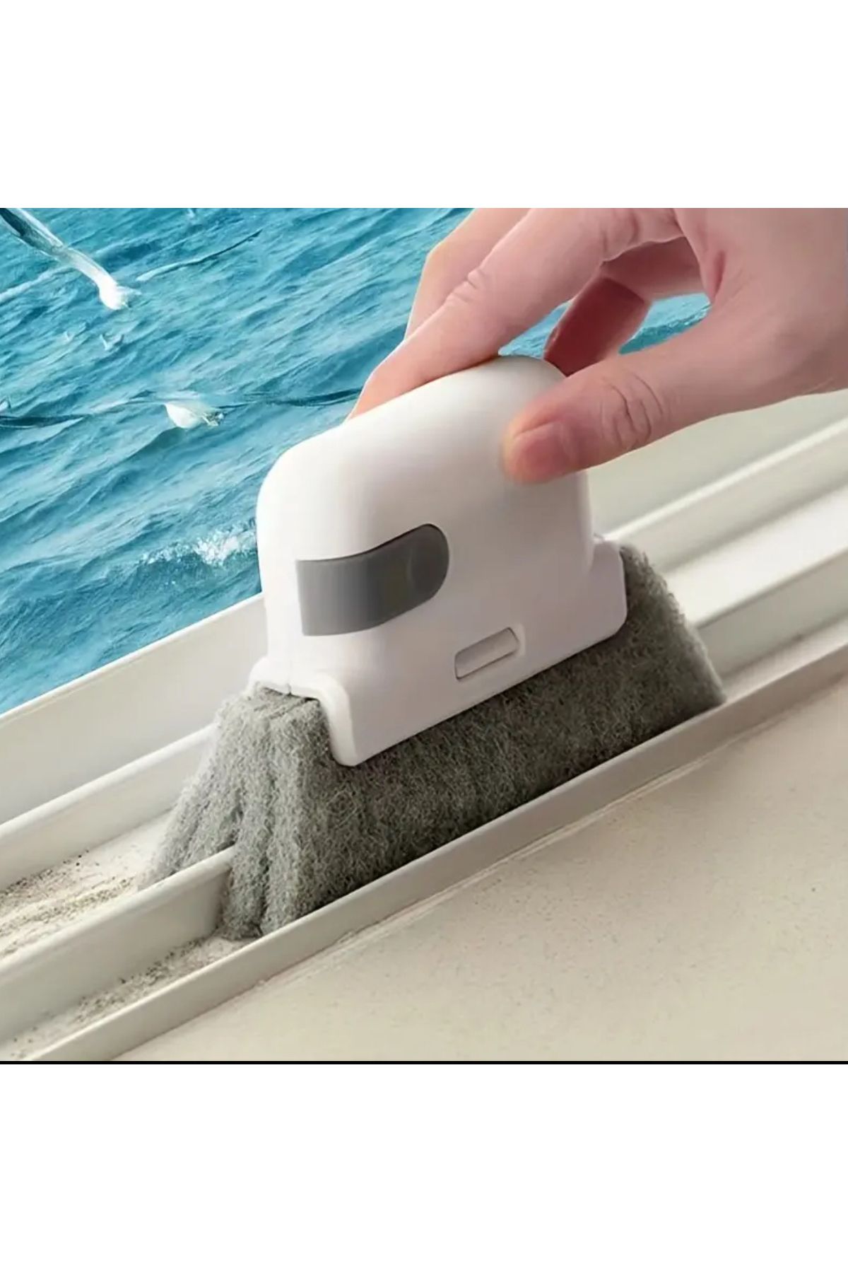 Home Pencere Rayı Temizleyici Fırça – Çok Amaçlı Yüzey ve Boşluk Temizleme Aparatı