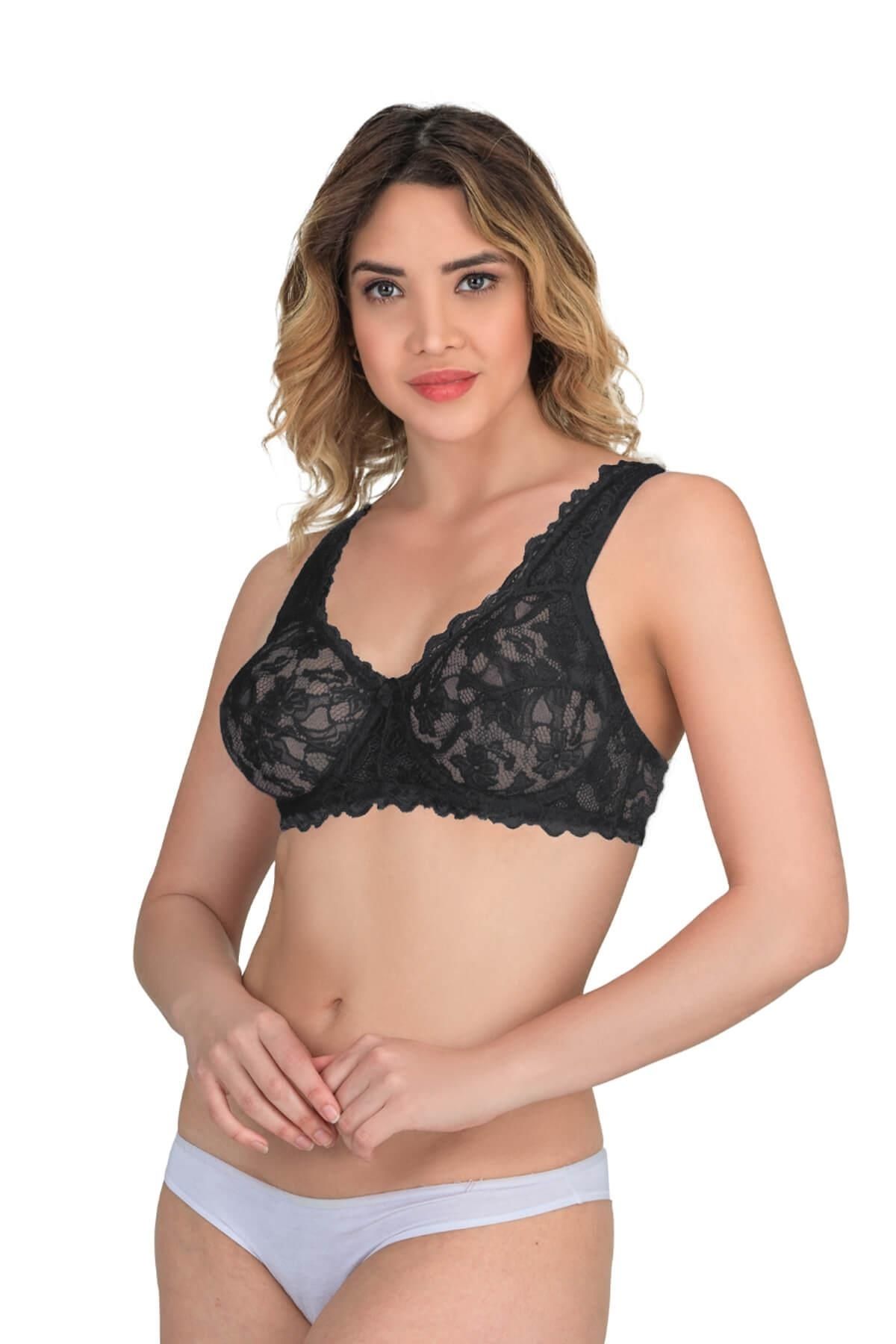 Beruflic SİYAH MI Angel 178 B Balenli Dantelli Sütyen