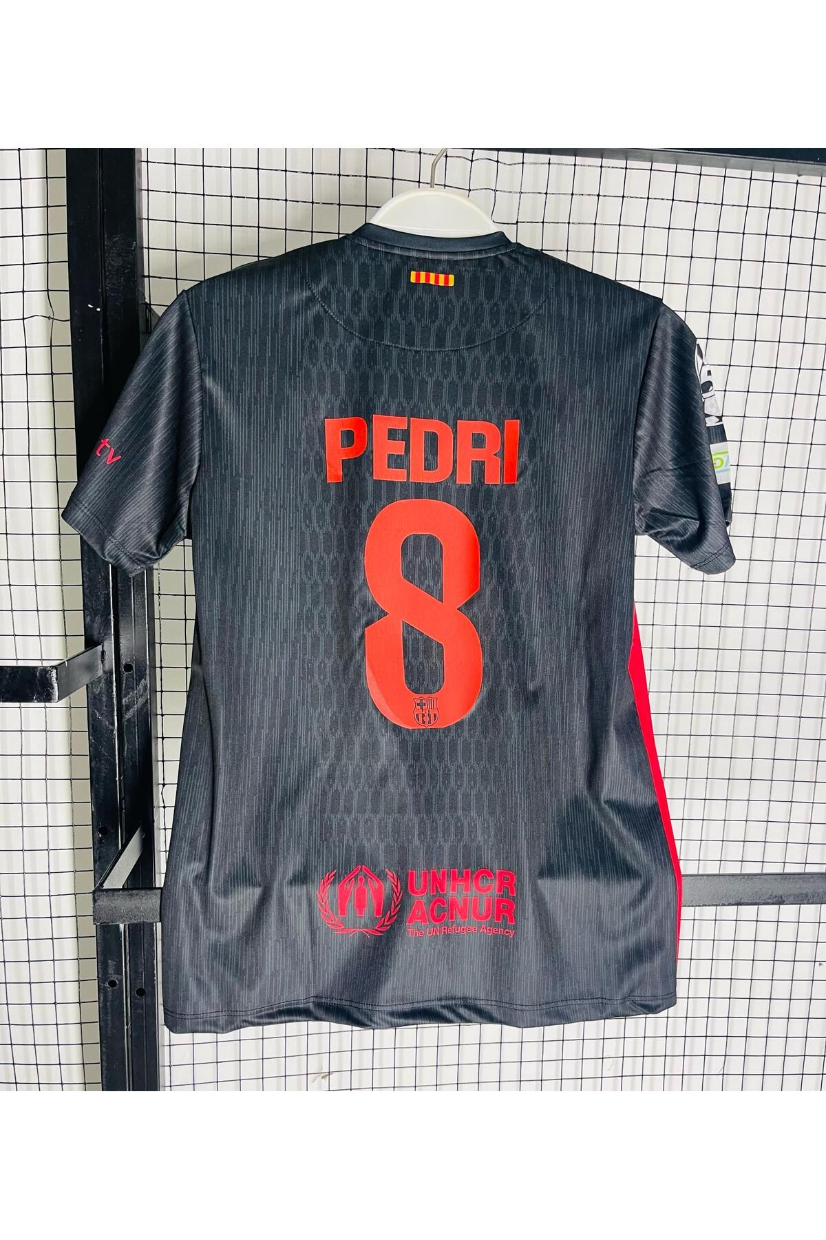 Lion Spor B'arcelona 2024-25 Yeni Sezon Pedri Deplasman Forması(BLACK)