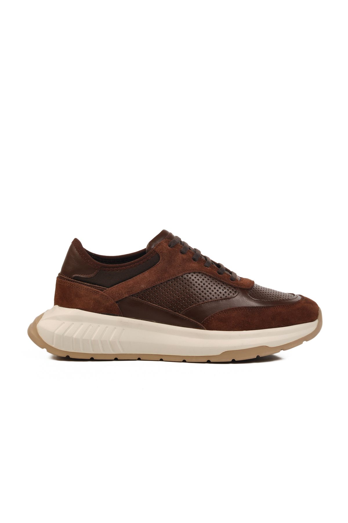 Aspor Kahve Hakiki Deri Erkek Sneaker Premium