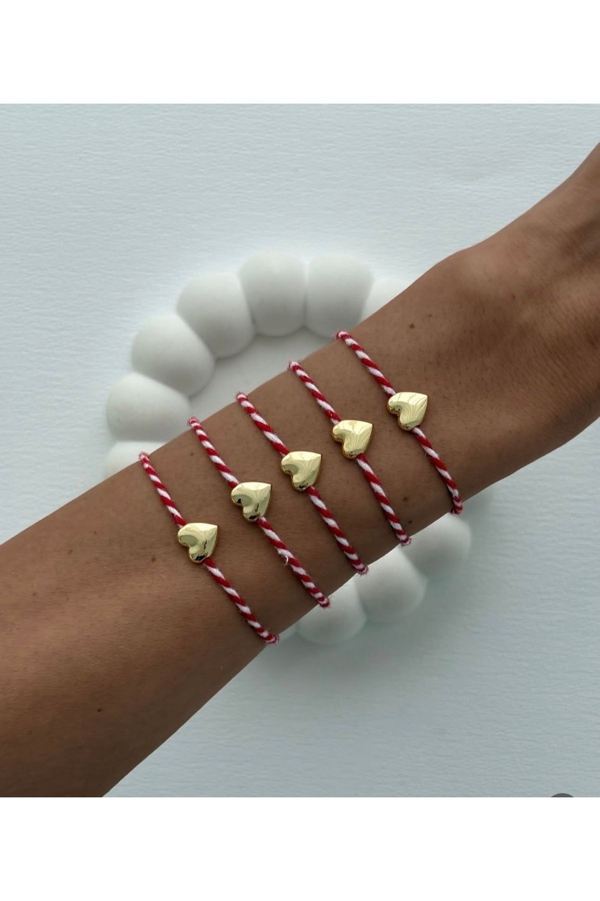 BY DİLEK ÇETİN ACCESSORY Marteniçka bileklik kalp figürlü 5 adet bileklik