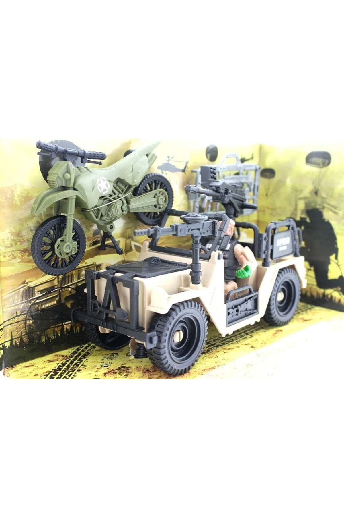 TimeStart Combat Force Figür, Motor ve Jeep