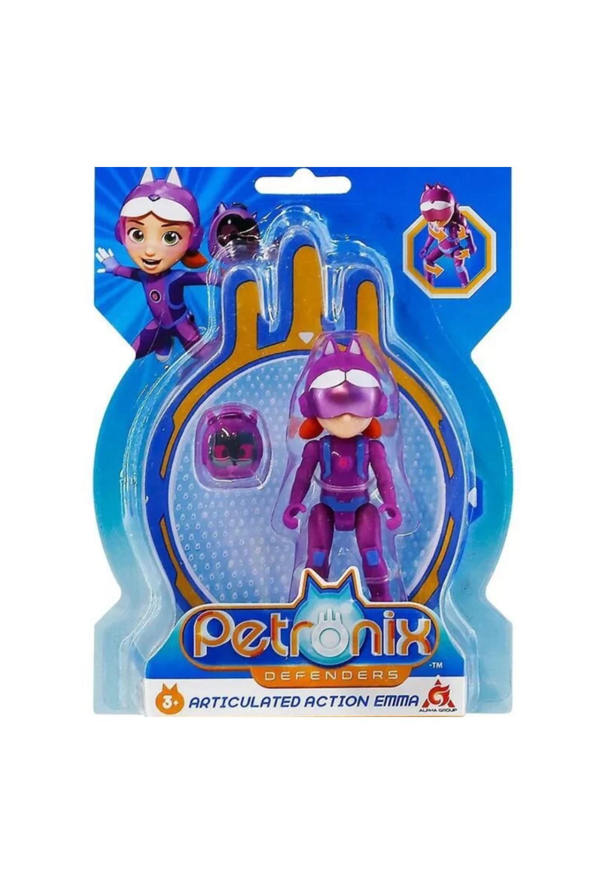 TimeStart Petronix Hayvan Savunucuları Sırt Çantalı Hareketli Mini Figür Emma