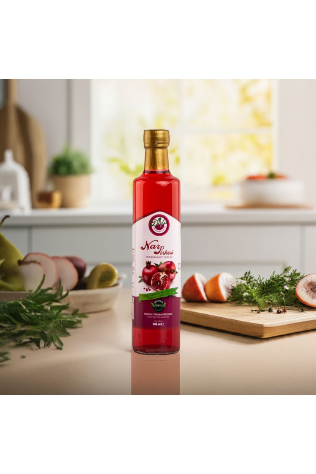 Meşe Fıçı Nar Sirkesi 500 ml Kalp damar Antioksidon, Toksin ve İltihaba karşı etkilidir