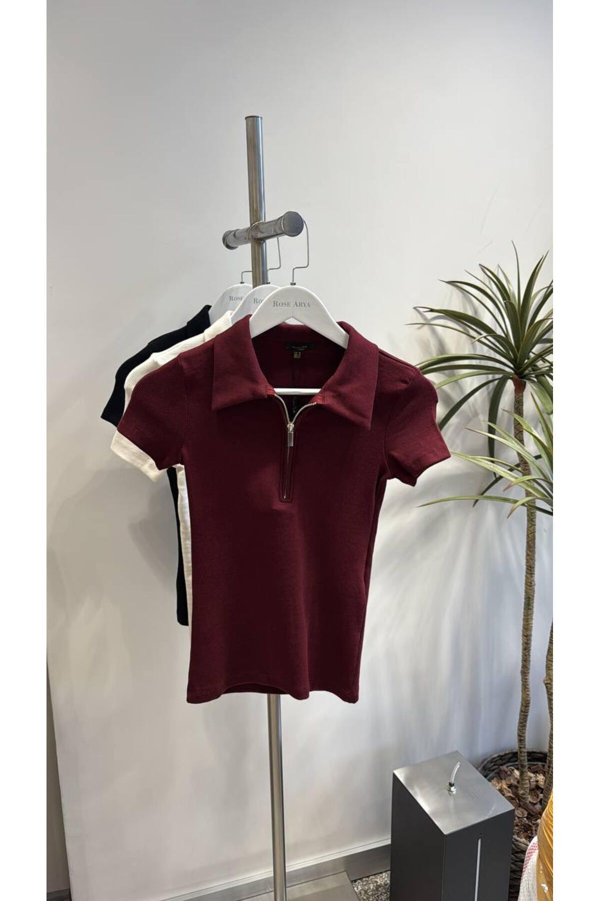 LookEss Kadın Bordo T-shirt