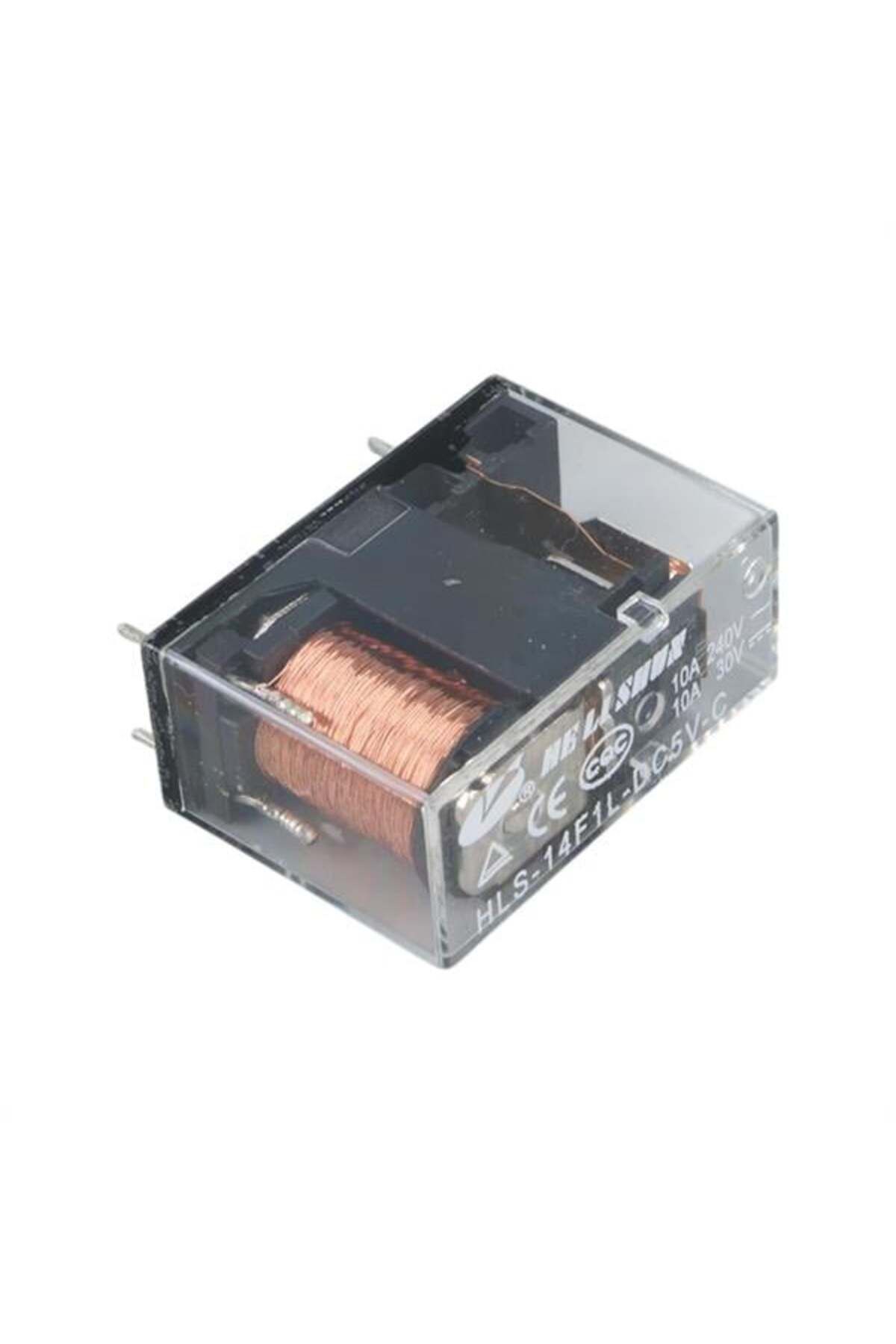 BYR Fırsat Byr 5 Volt Şeffaf 5 Bacak 10A Tek Kontak Röle Hls14F1L-Dc5V-C Yeni