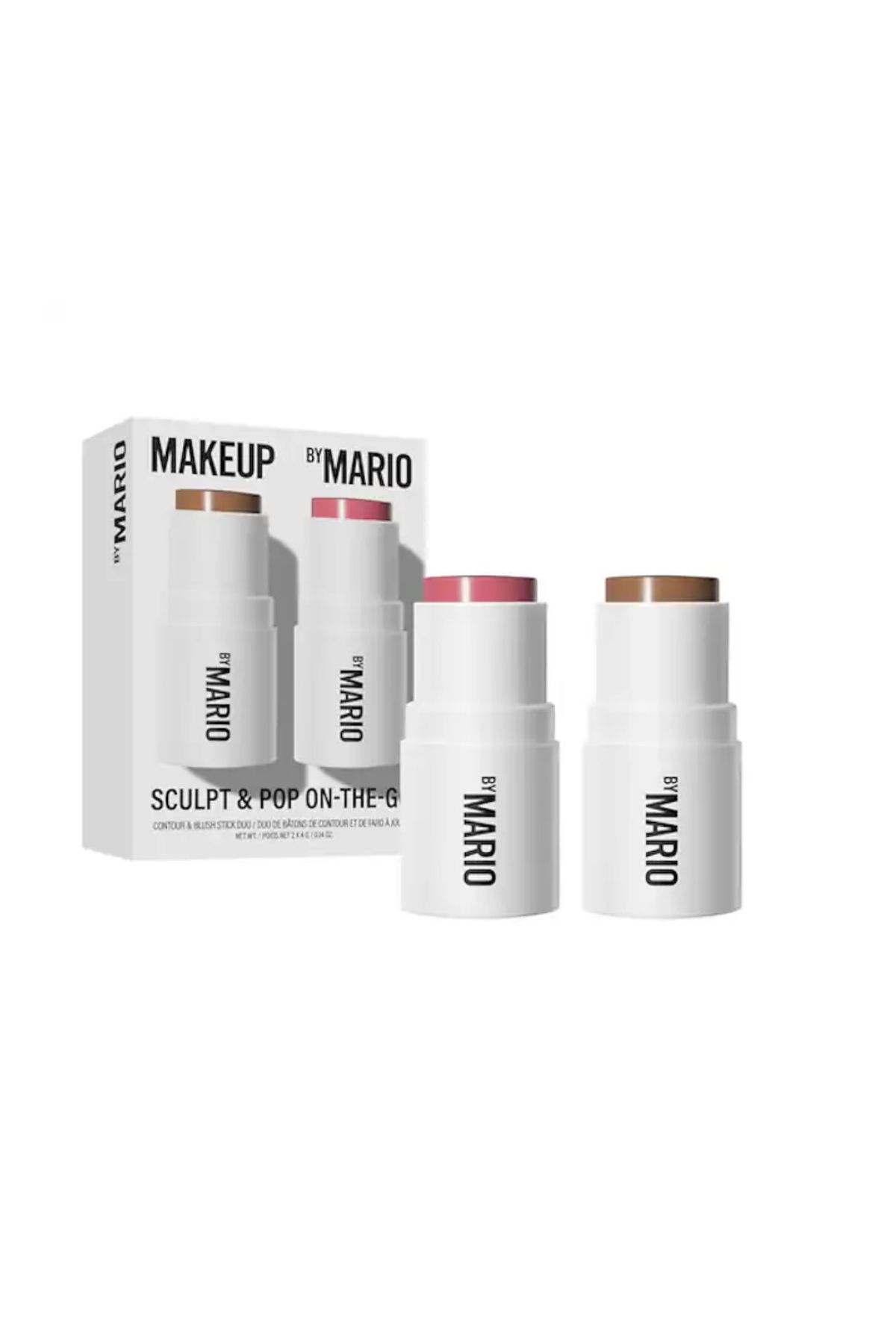 MAKEUP BY MARIO Sculpt & Pop On The Go İkili Mini Kontür Ve Allık Makyaj Seti MEDIUM / PALE PETAL Elsbeauty