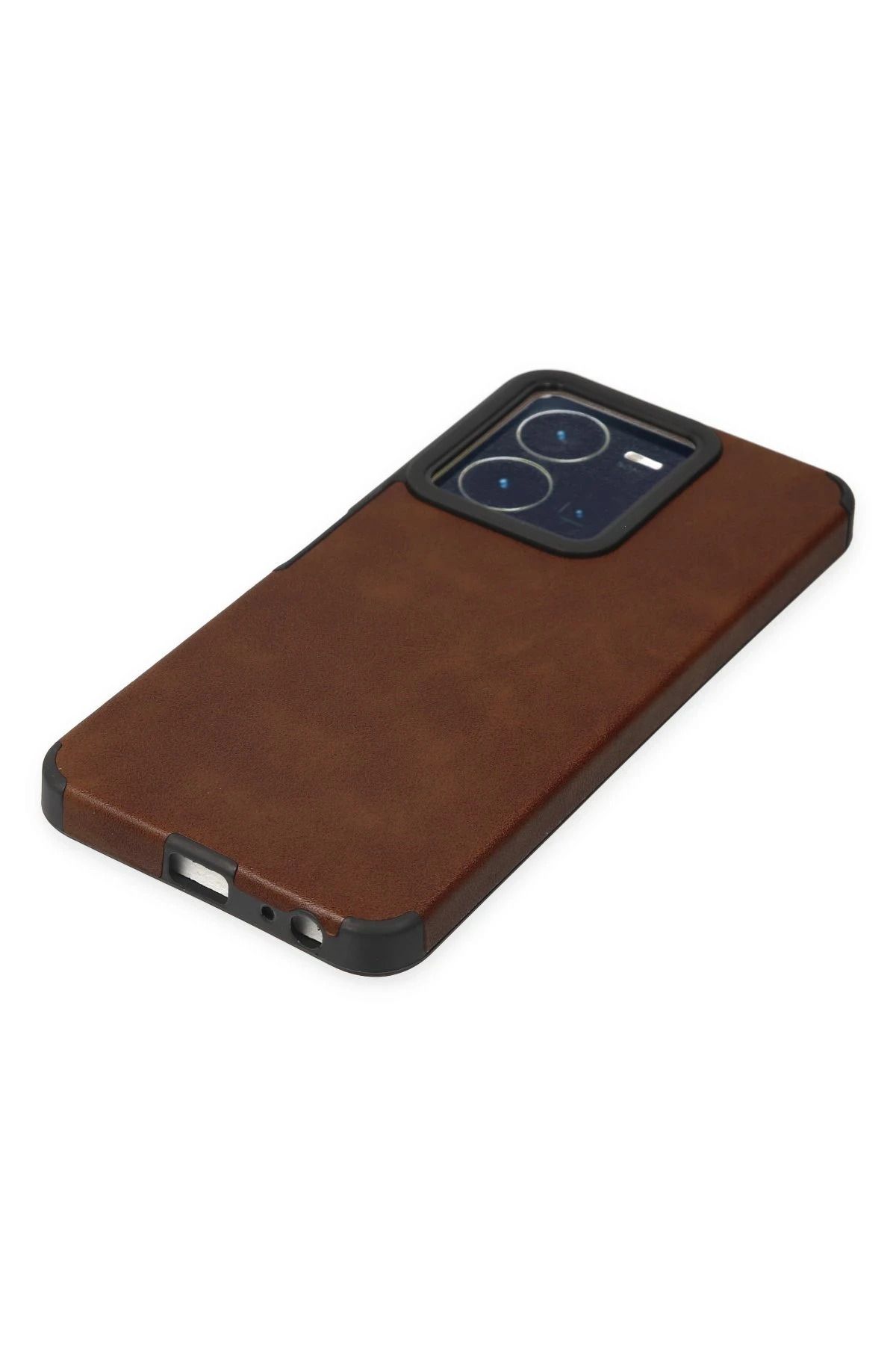 NewFace Vivo Y35 Kılıf Loop Deri Silikon - Kahverengi SVLRS