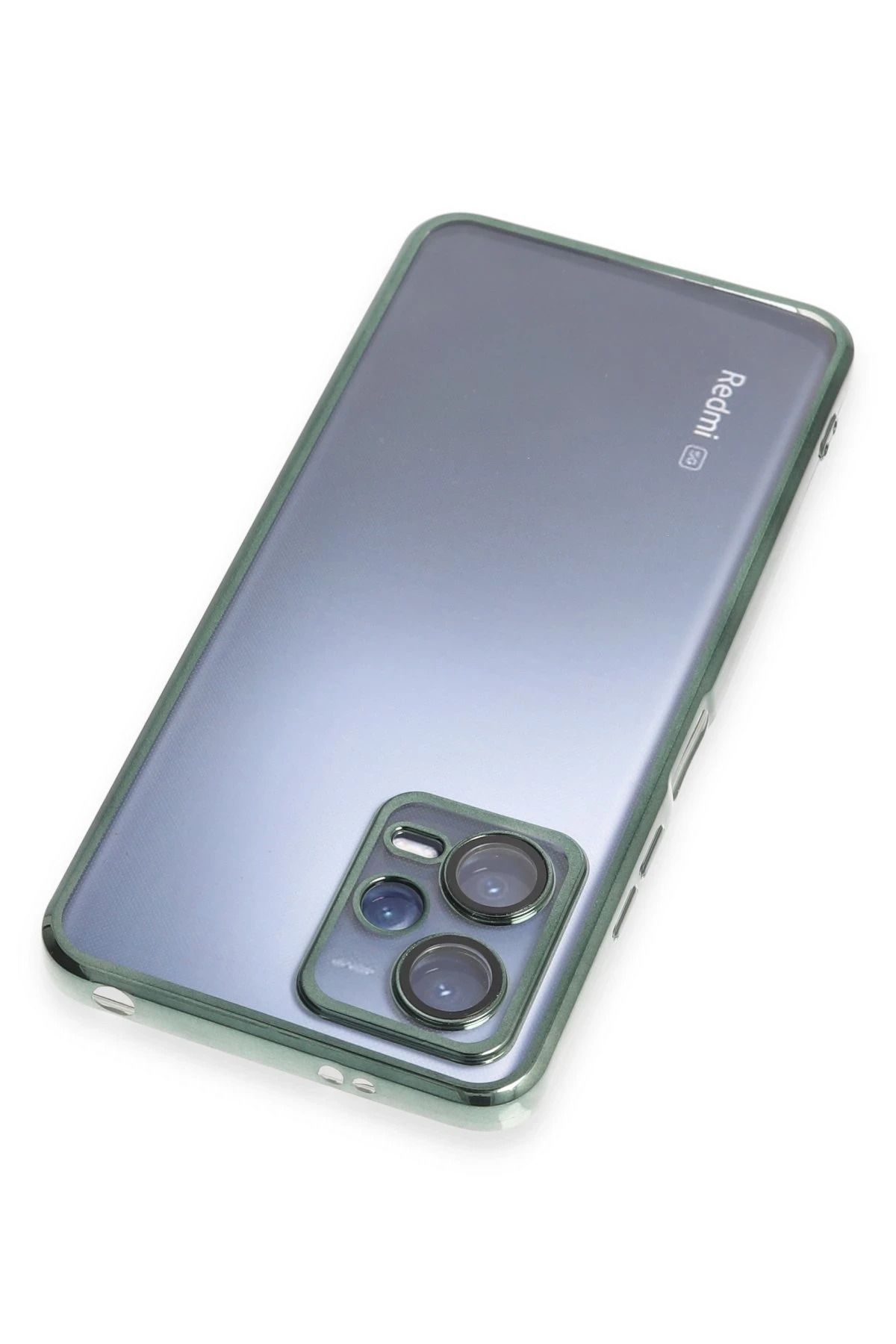NewFace Xiaomi Redmi Note 12 5G Kılıf Lensli Silikon - Yeşil GLSTD