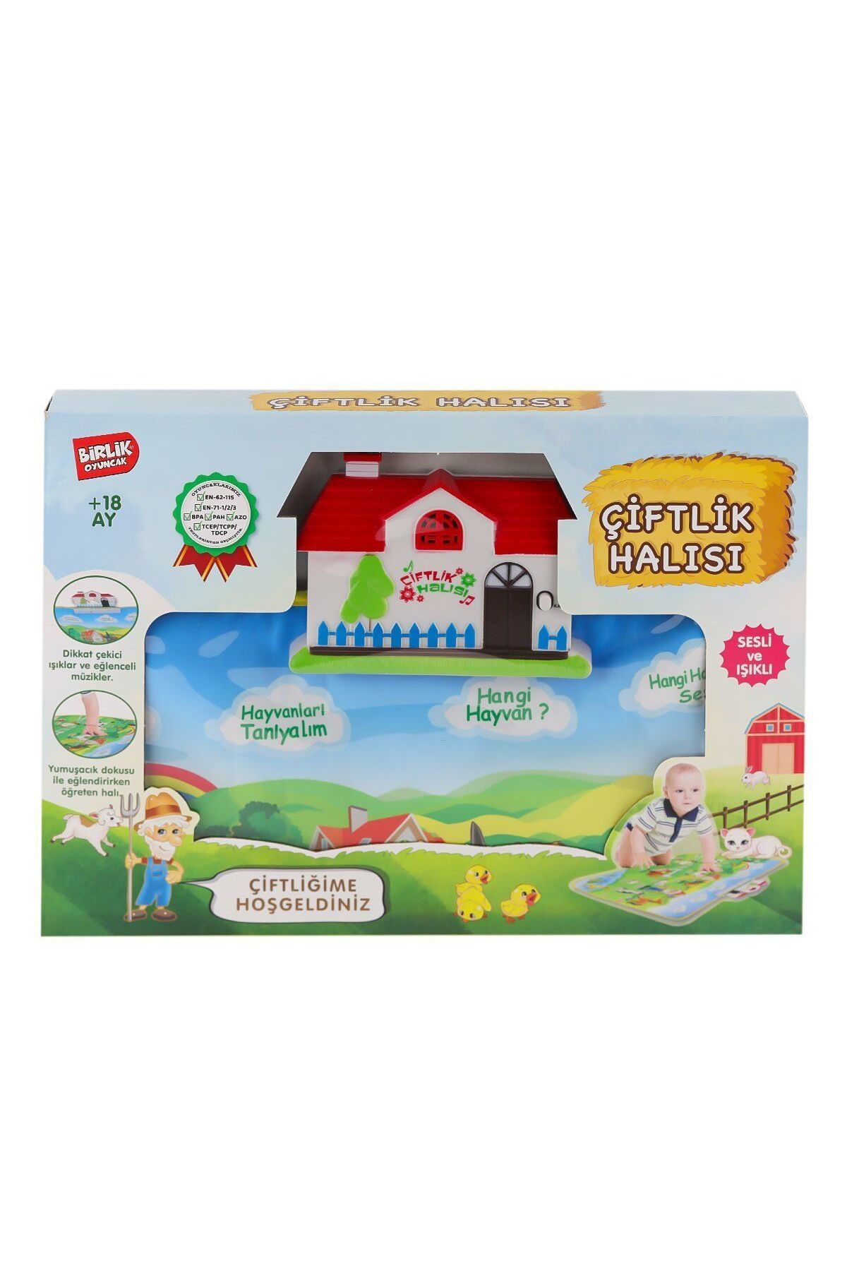 TimeStart YY-571 A622374TR-U Sesli ve Işıklı Eğitici Çiftlik Halısı