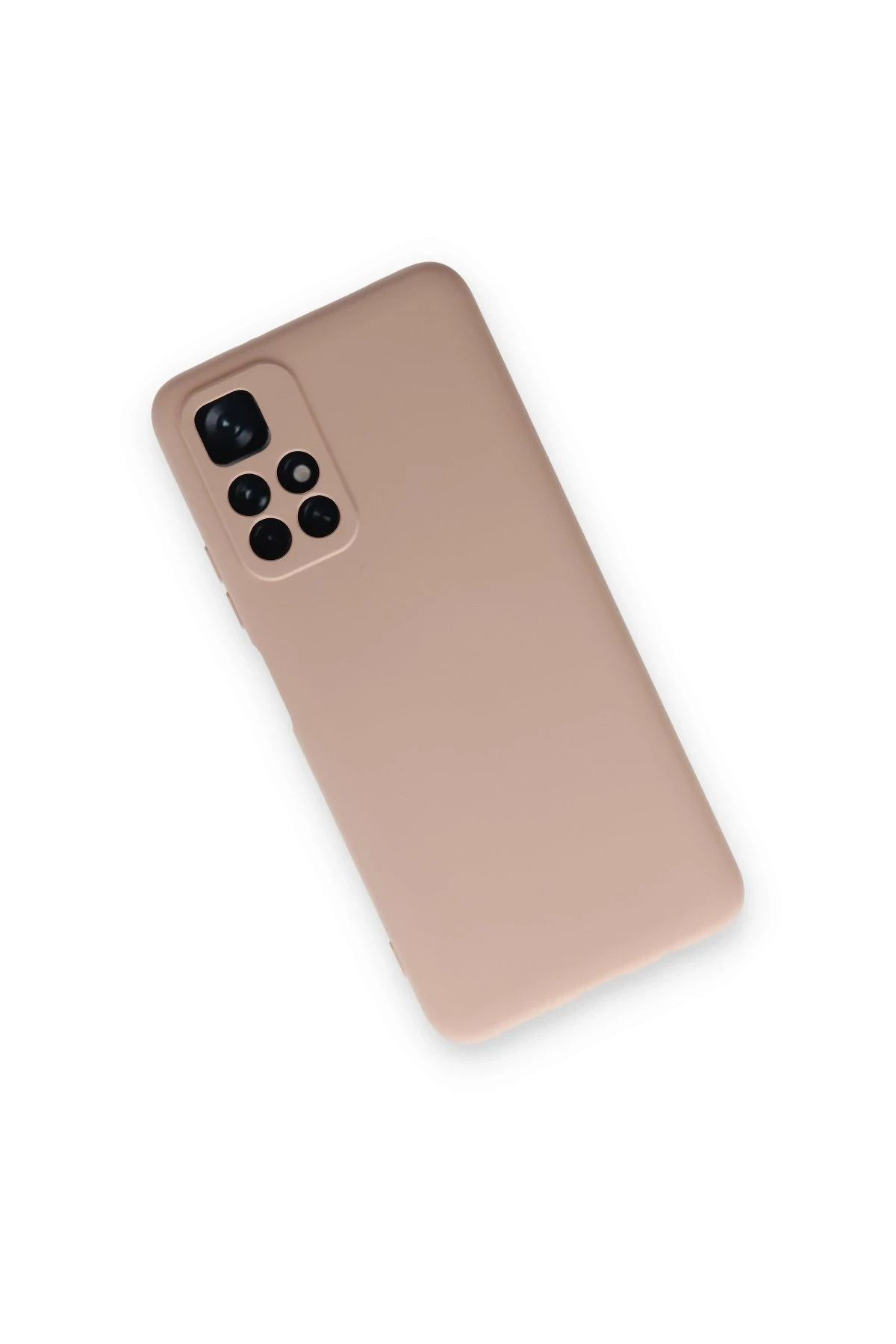 NewFace Xiaomi Redmi Note 11T uyumlu  Kılıf Nano içi Kadife Silikon - Pudra WLZOR