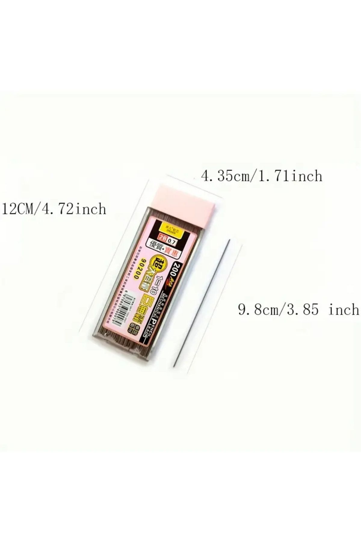 NaSaDAN-1Pcs 2B XL Large Size 0.7 Pencil Tip 200Pcs 2