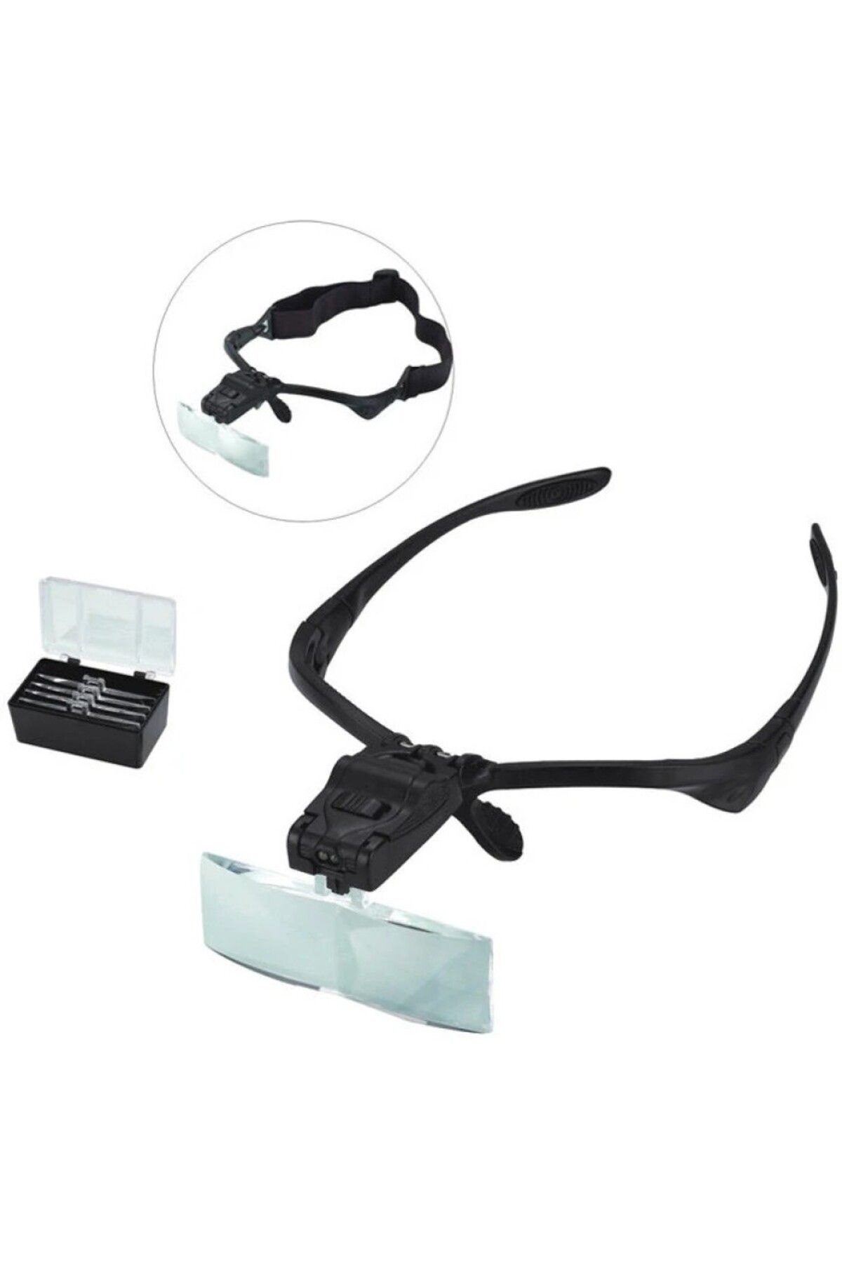 Easy Tedarik Işıklı Gözlük Büyüteç - 5 Farklı Lens 9892B