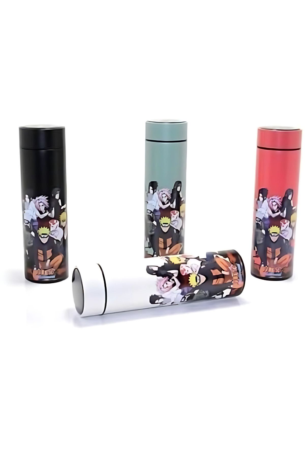 satior Anime Baskılı Göstergeli Termos - Sıcaklık Göstergeli Renkli Baskılı Termos 500ml