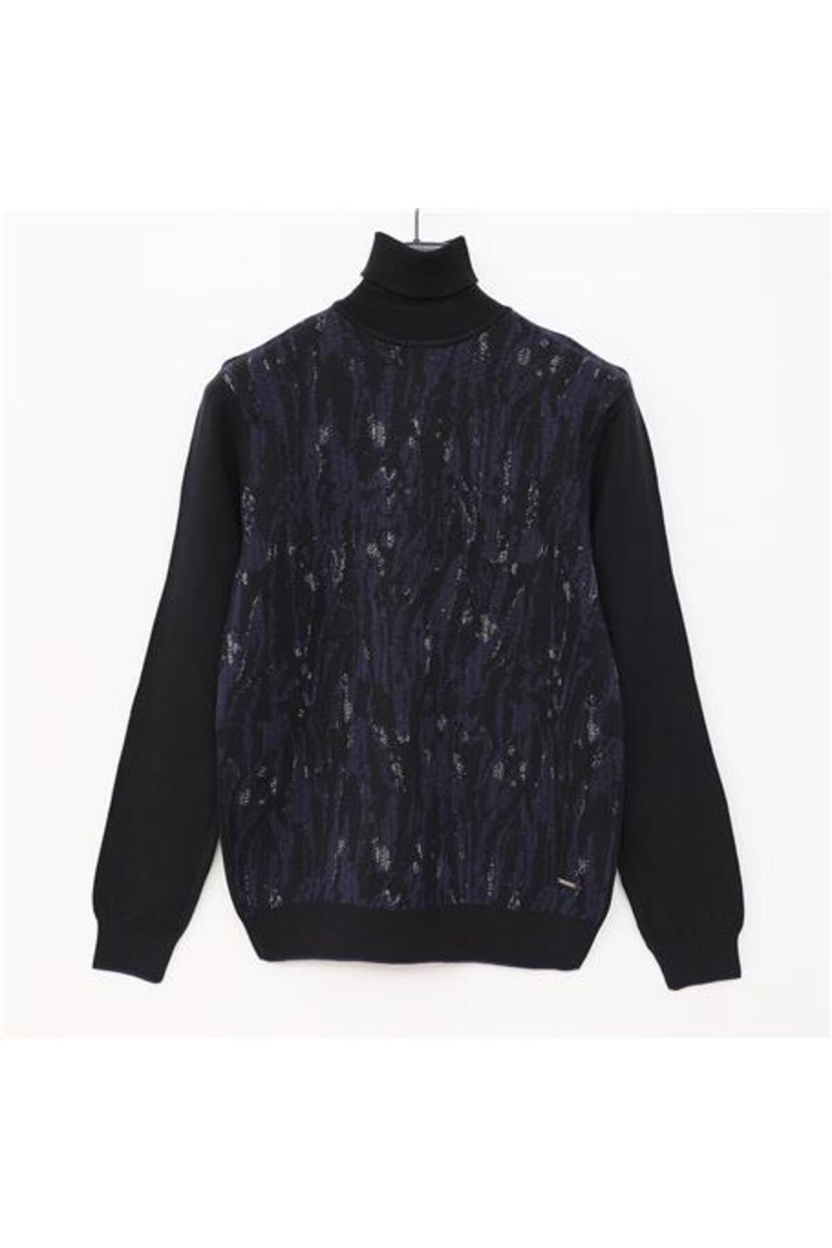 Shop58 Erkek Uzun Kol Balıkçı Yaka Triko Kazak - 189305 - Lacivert