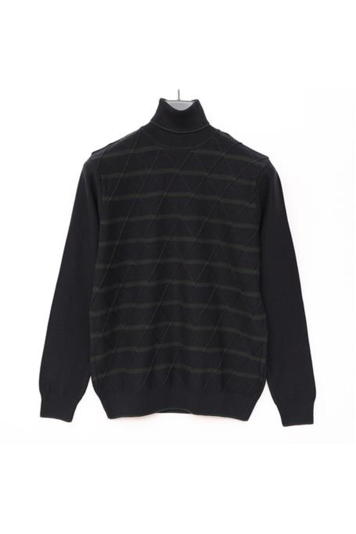 Shop58 Erkek Uzun Kol Balıkçı Yaka Triko Kazak - 189232 - Lacivert