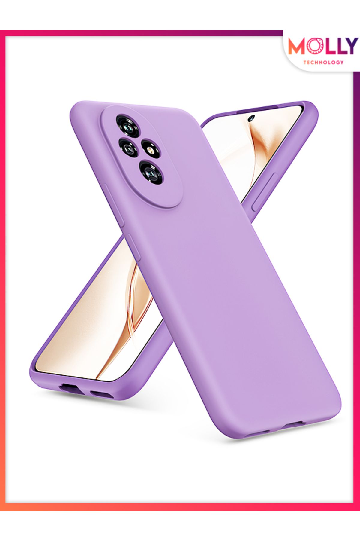Molly HONOR 200 İçin Lila Liquid İçi Kadife Silikon Kılıf