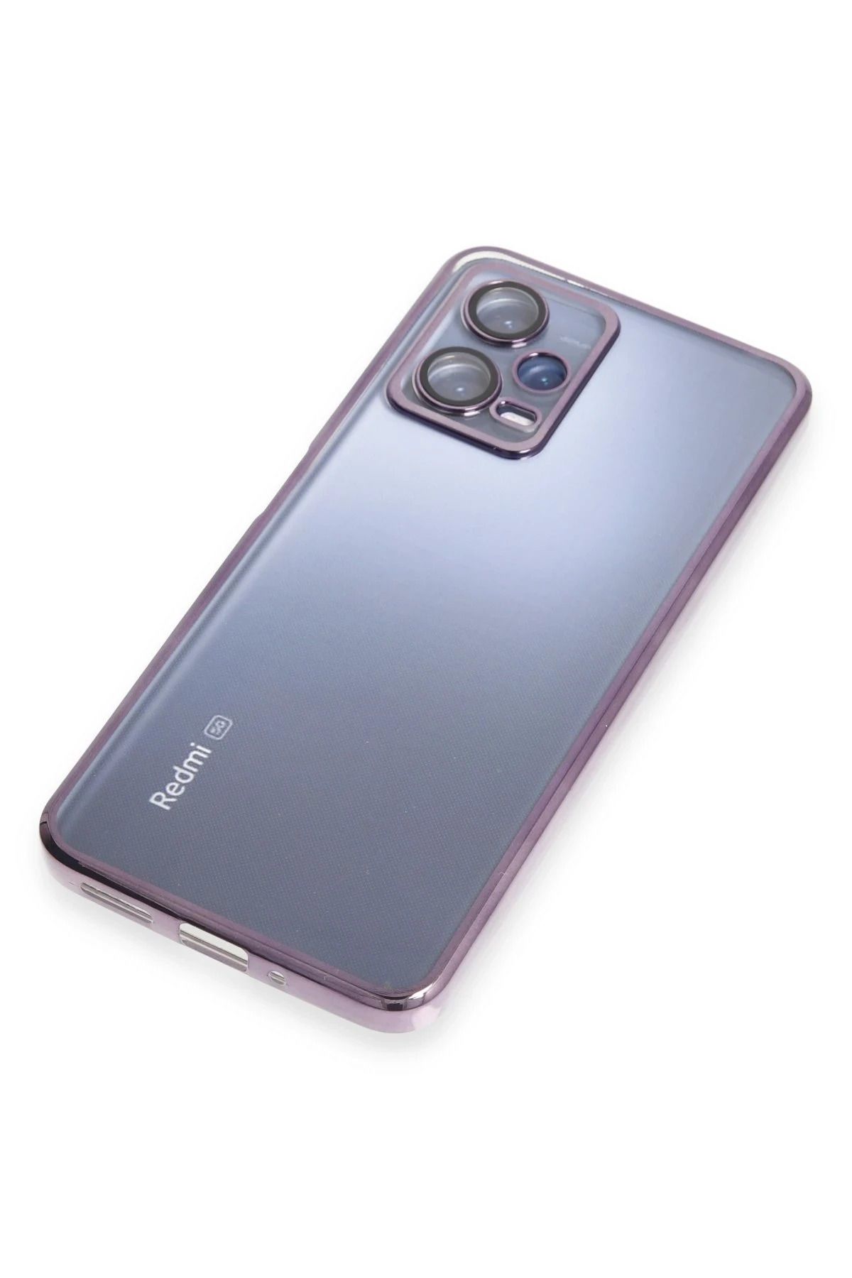NewFace Xiaomi Redmi Note 12 5G Kılıf Lensli Silikon - Mor WLZOR