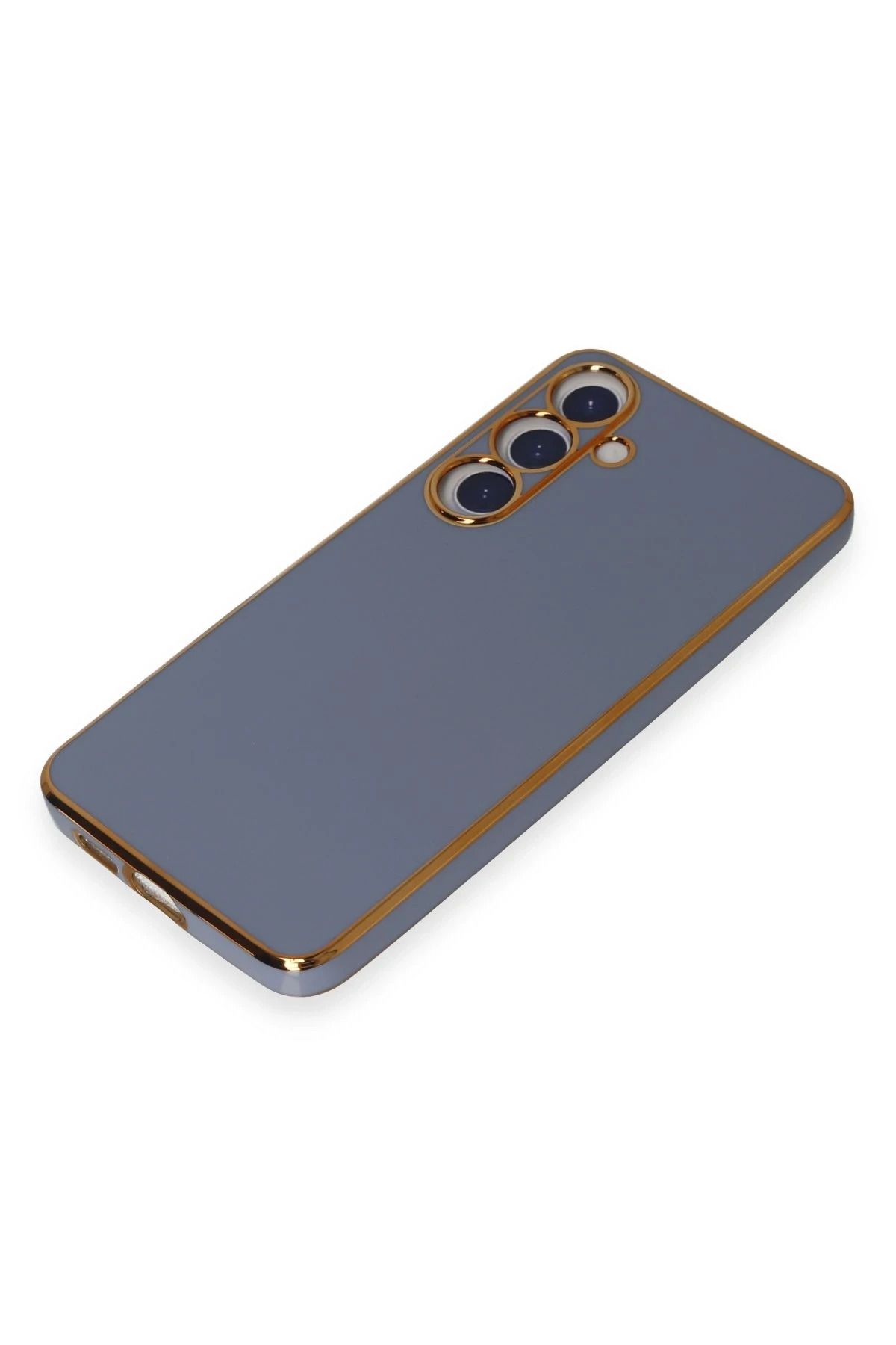 NewFace Samsung Galaxy S24 Kılıf Volet Silikon - Mavi SVLRS