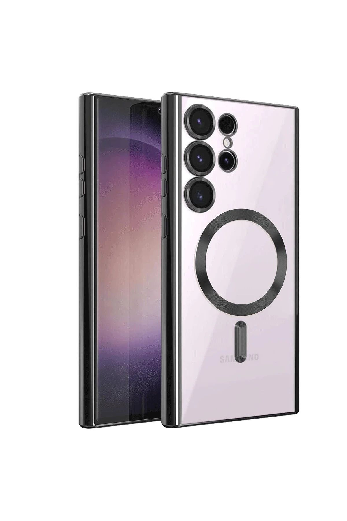 NewFace Samsung Galaxy S24 Ultra Kılıf Kross Magneticsafe Kapak - Siyah ALMLA