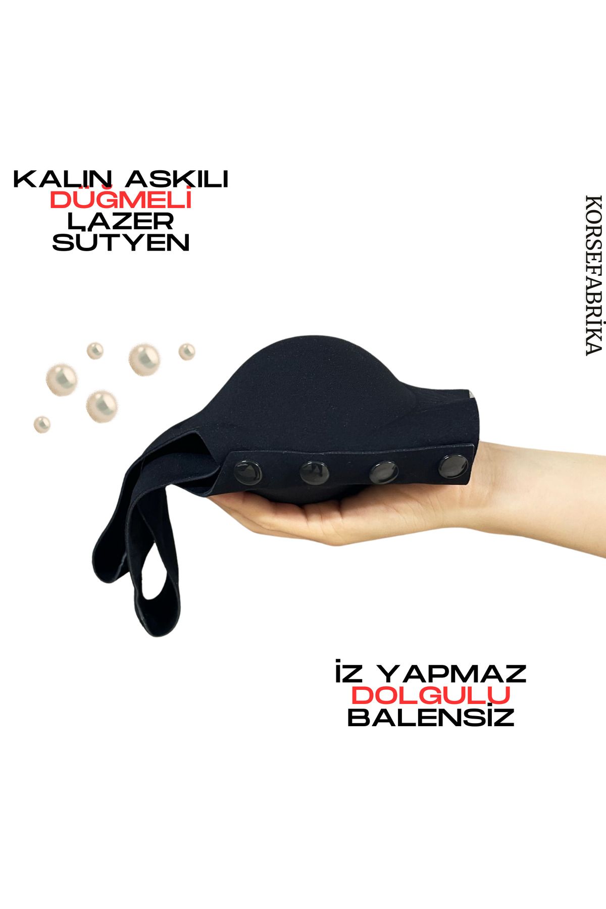 KORSEFABRİKA-Laser Front Button Invisible Wire Free Seamless Ghost Bra with Removable Pads 3