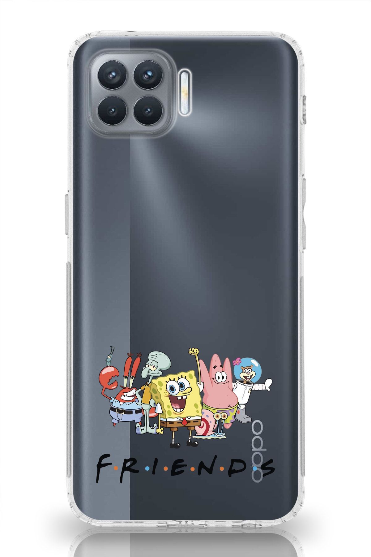moonset Oppo Reno 4 Lite Uyumlu Friends Tasarımlı Baskılı Şeffaf Telefon Kılıfı