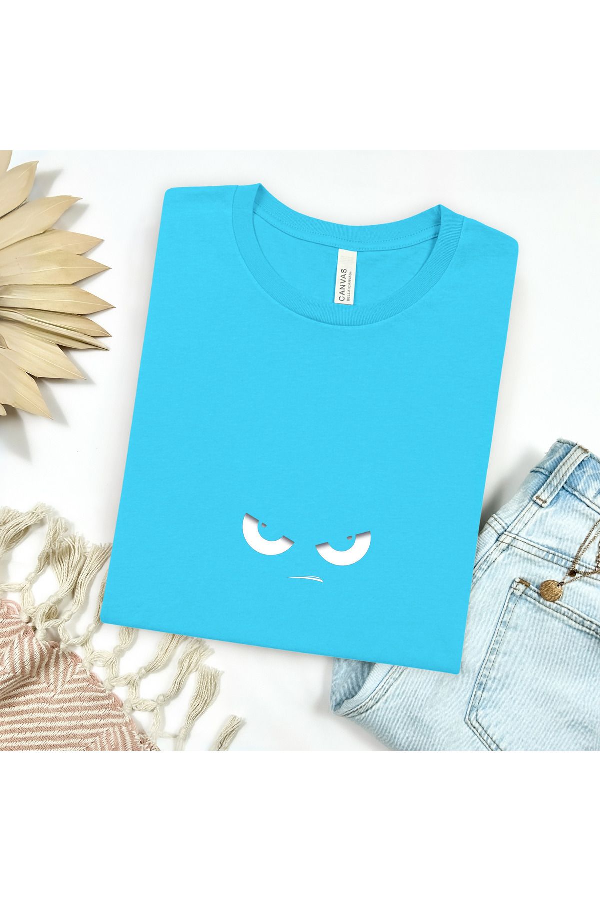 GHAND Eyes on me Baskılı trend Unısex Normal Kalıp T-Shirt