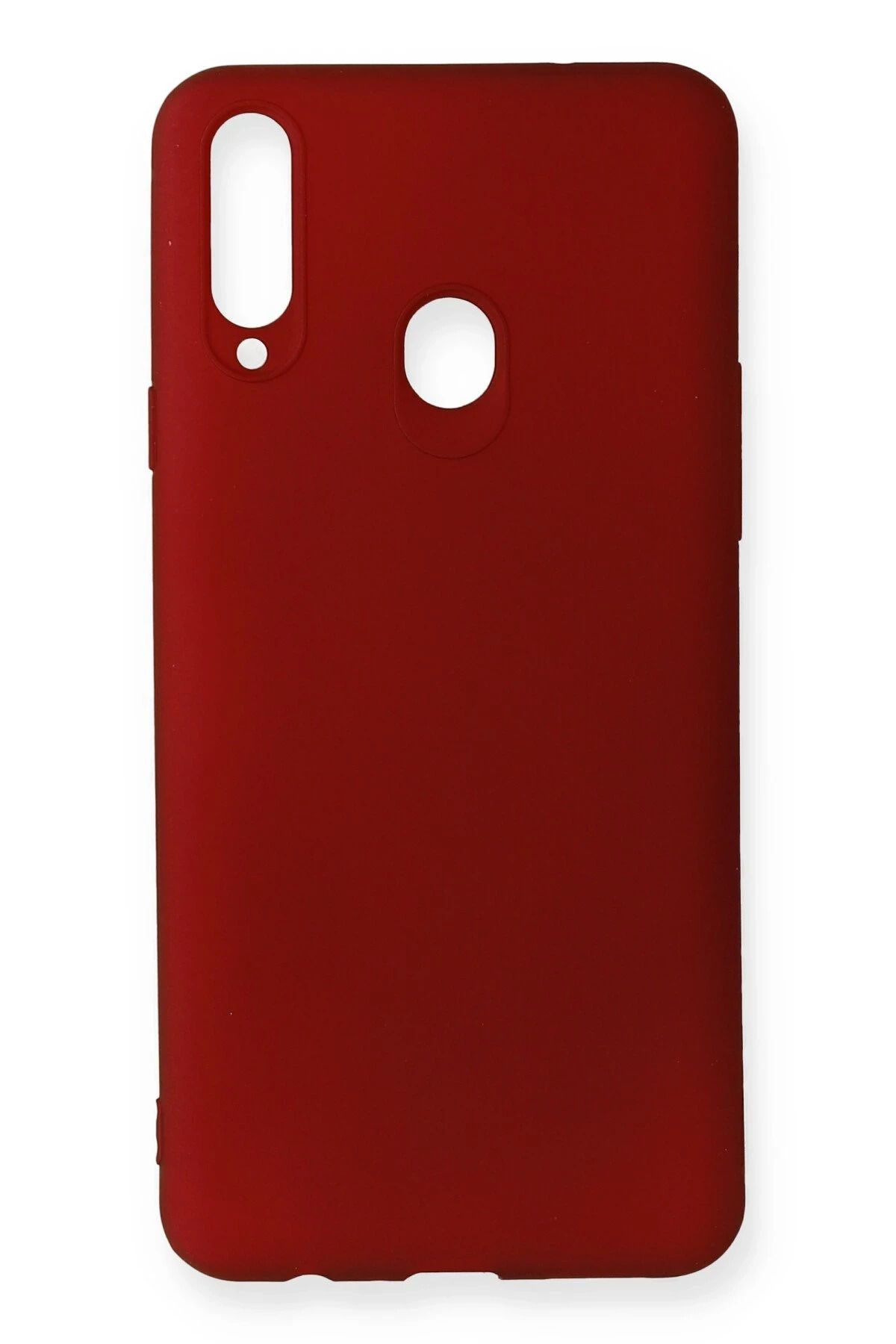 NewFace Samsung Galaxy A20S Kılıf First Silikon - Bordo SVLRS