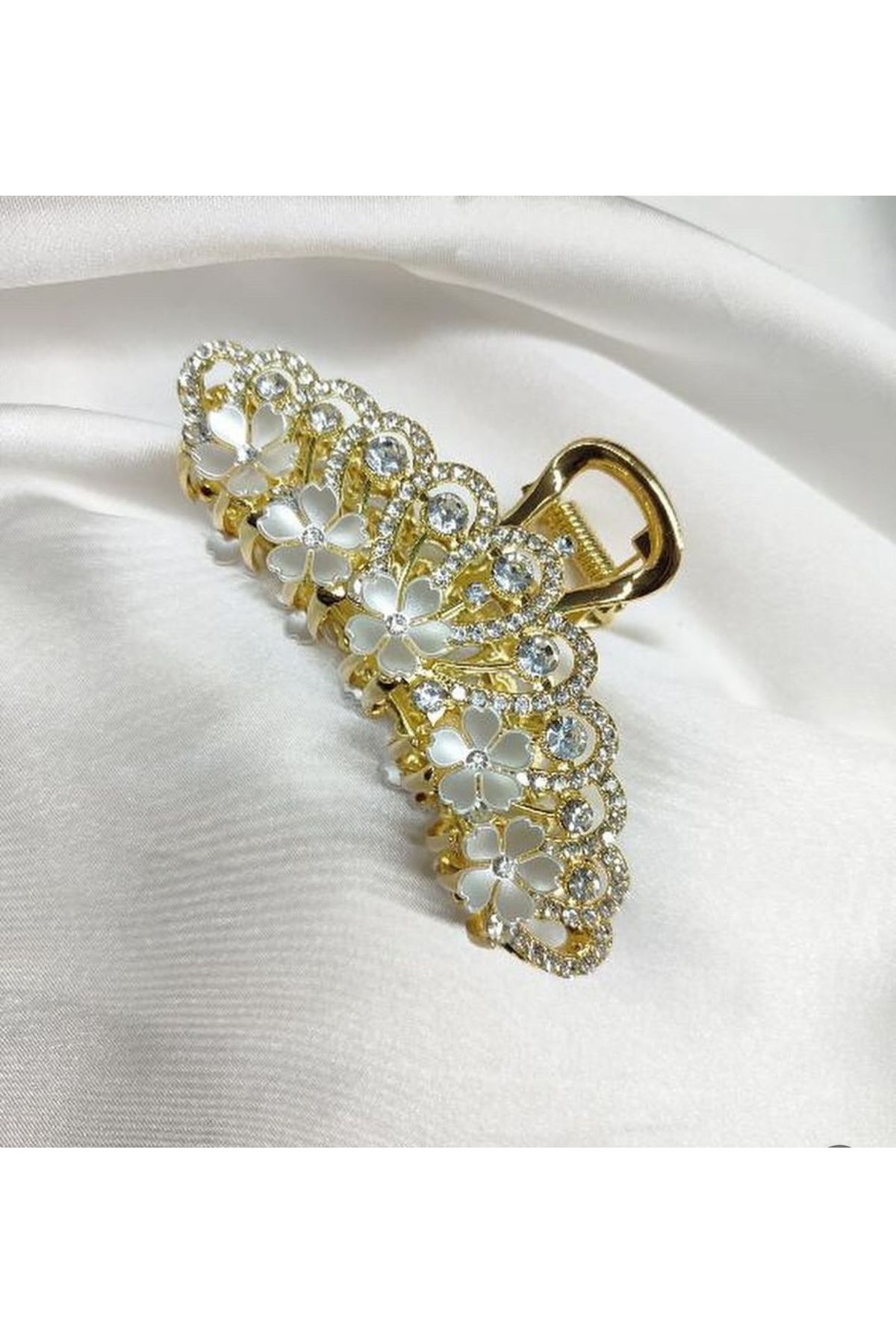 İD ACCESSORİES Taşlı Metal Mandal Toka