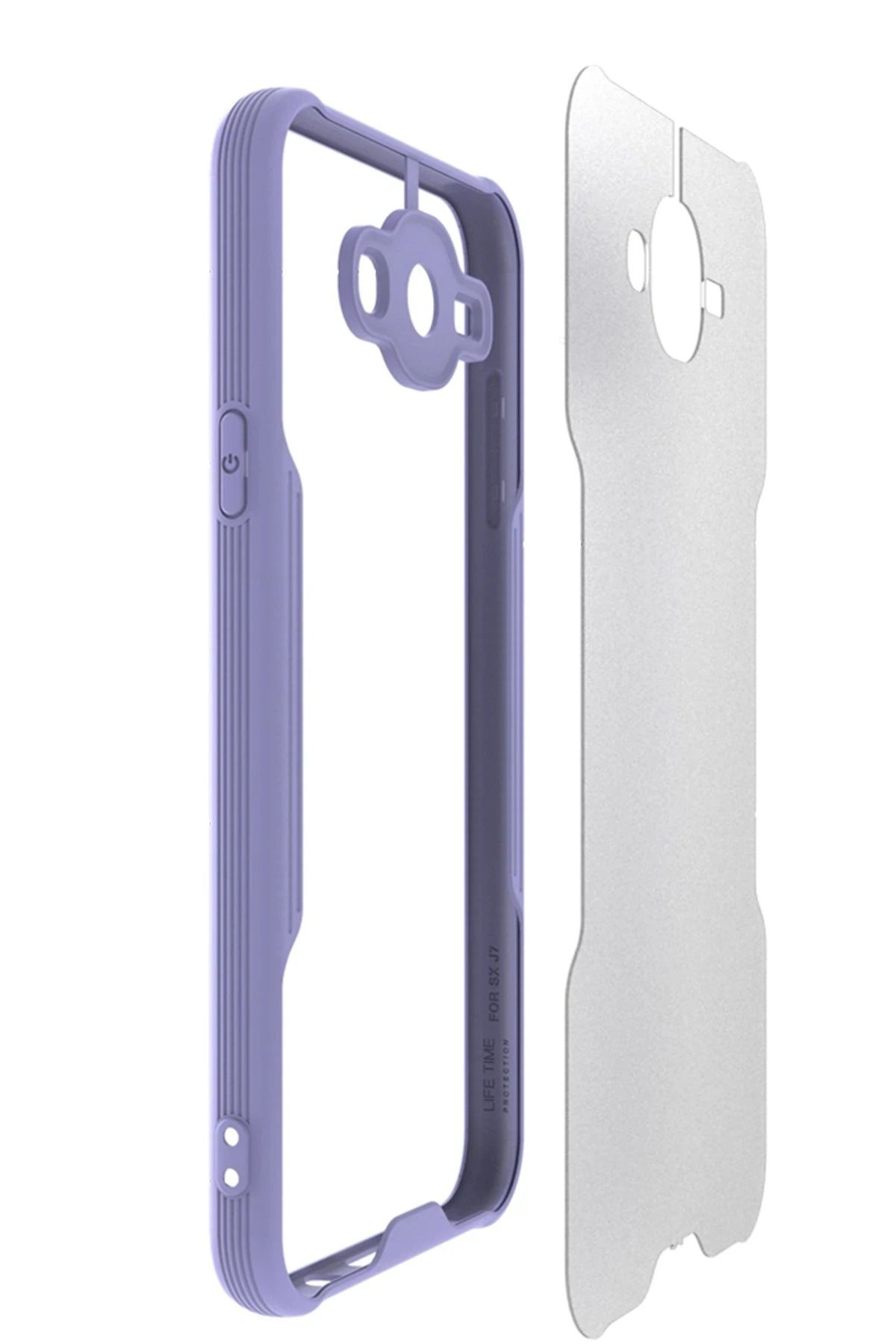 NewFace Samsung Galaxy J7 Kılıf Platin Silikon - Pembe WLZOR