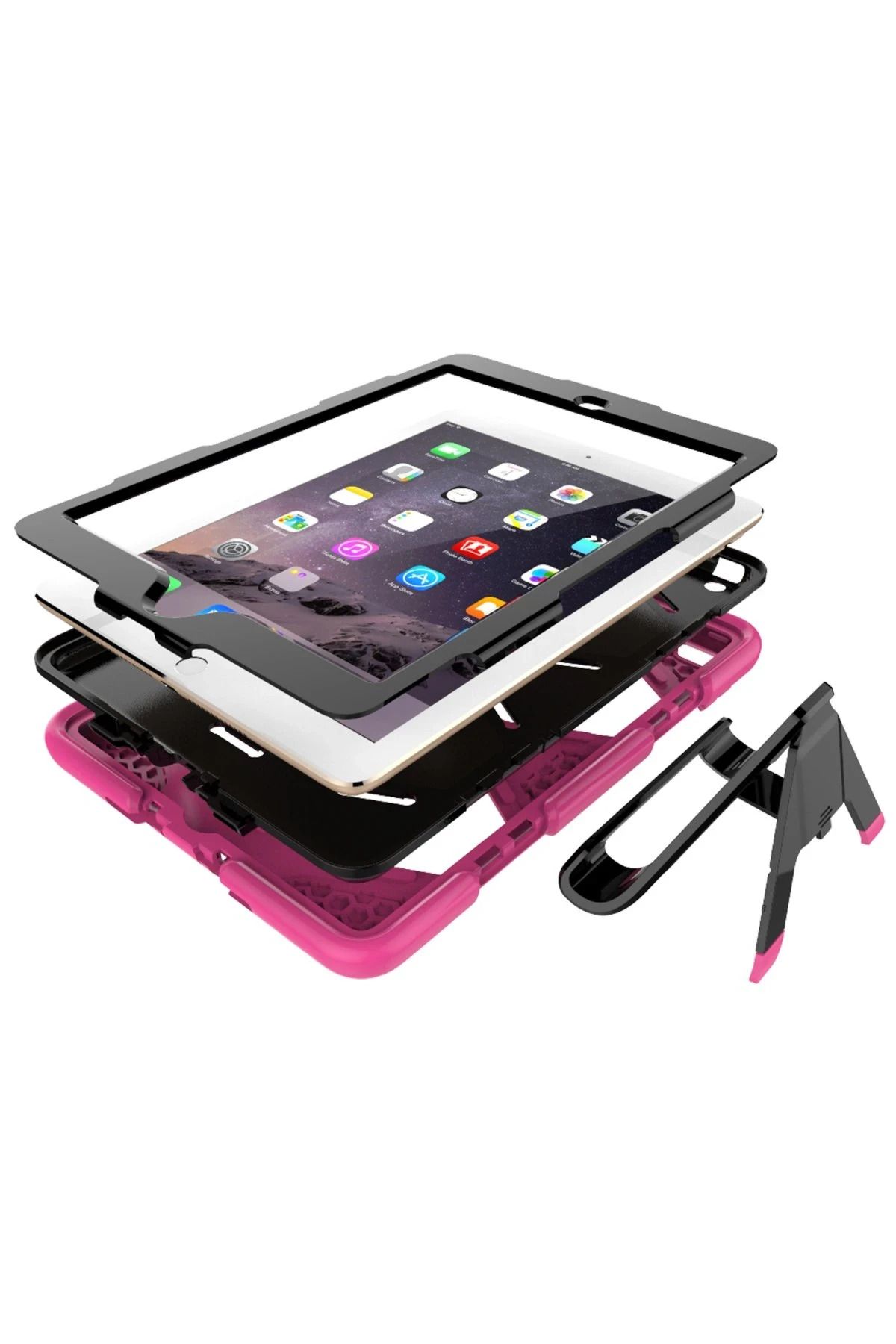 NewFace iPad 5 Air 9.7 Kılıf Griffin Tablet Kapak - Pembe SVLRS