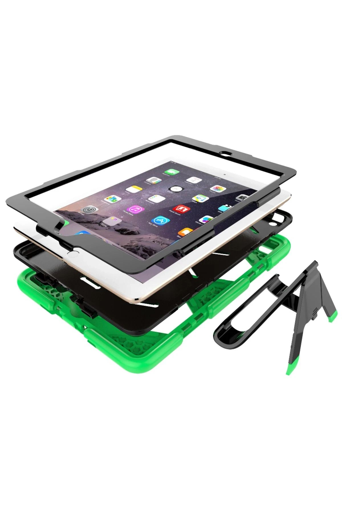 NewFace iPad 5 Air 9.7 Kılıf Griffin Tablet Kapak - Yeşil SVLRS