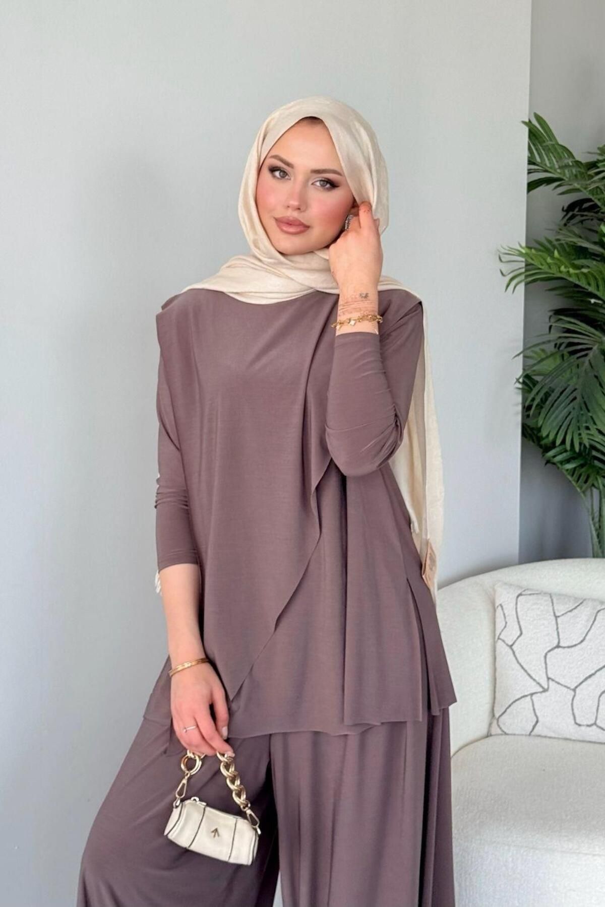 Şulemoda Giyim Katar Sandy takım Vizon