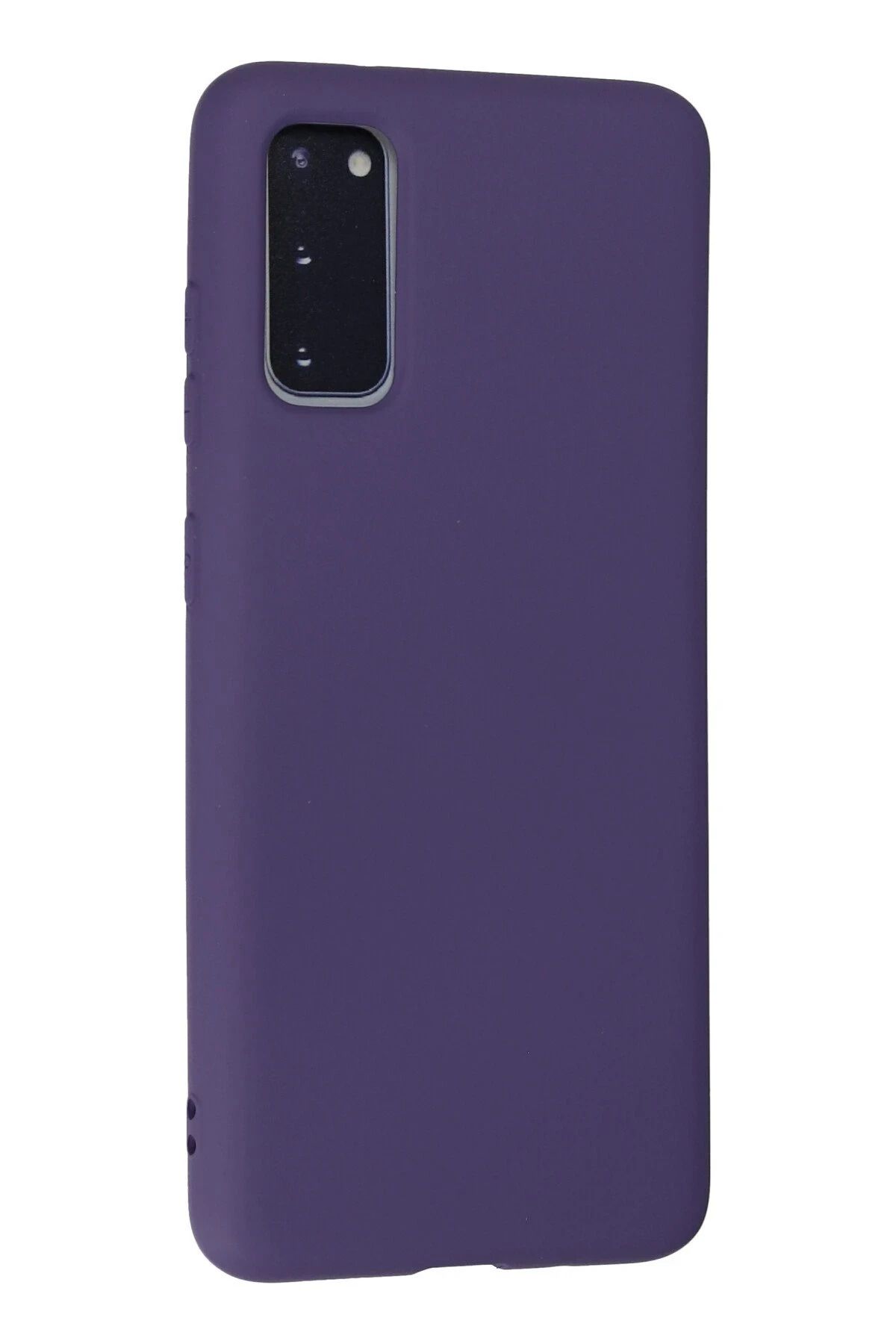 NewFace Samsung Galaxy S20 Kılıf Nano içi Kadife Silikon - Mor SVLRS