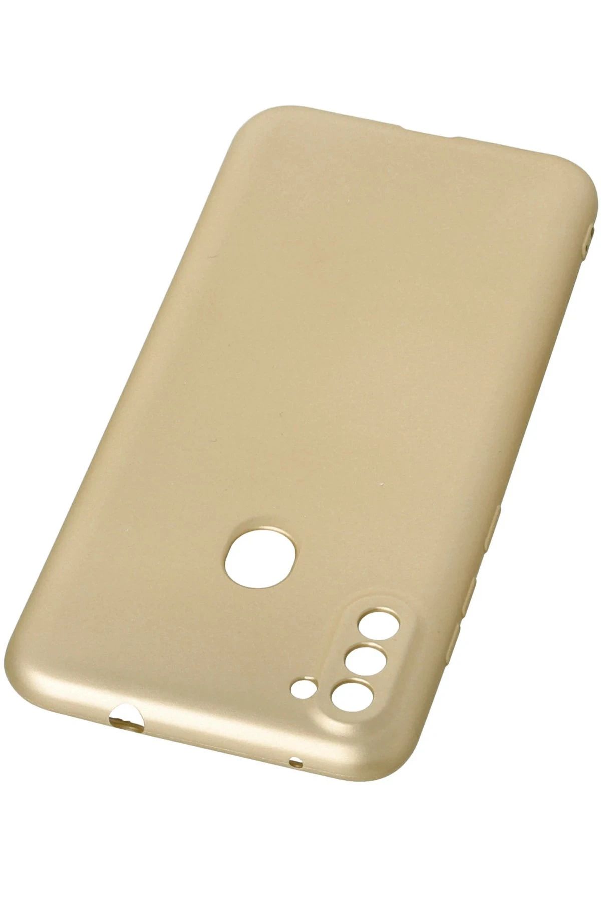 NewFace Samsung Galaxy A11 Kılıf First Silikon - Gold MRAYD