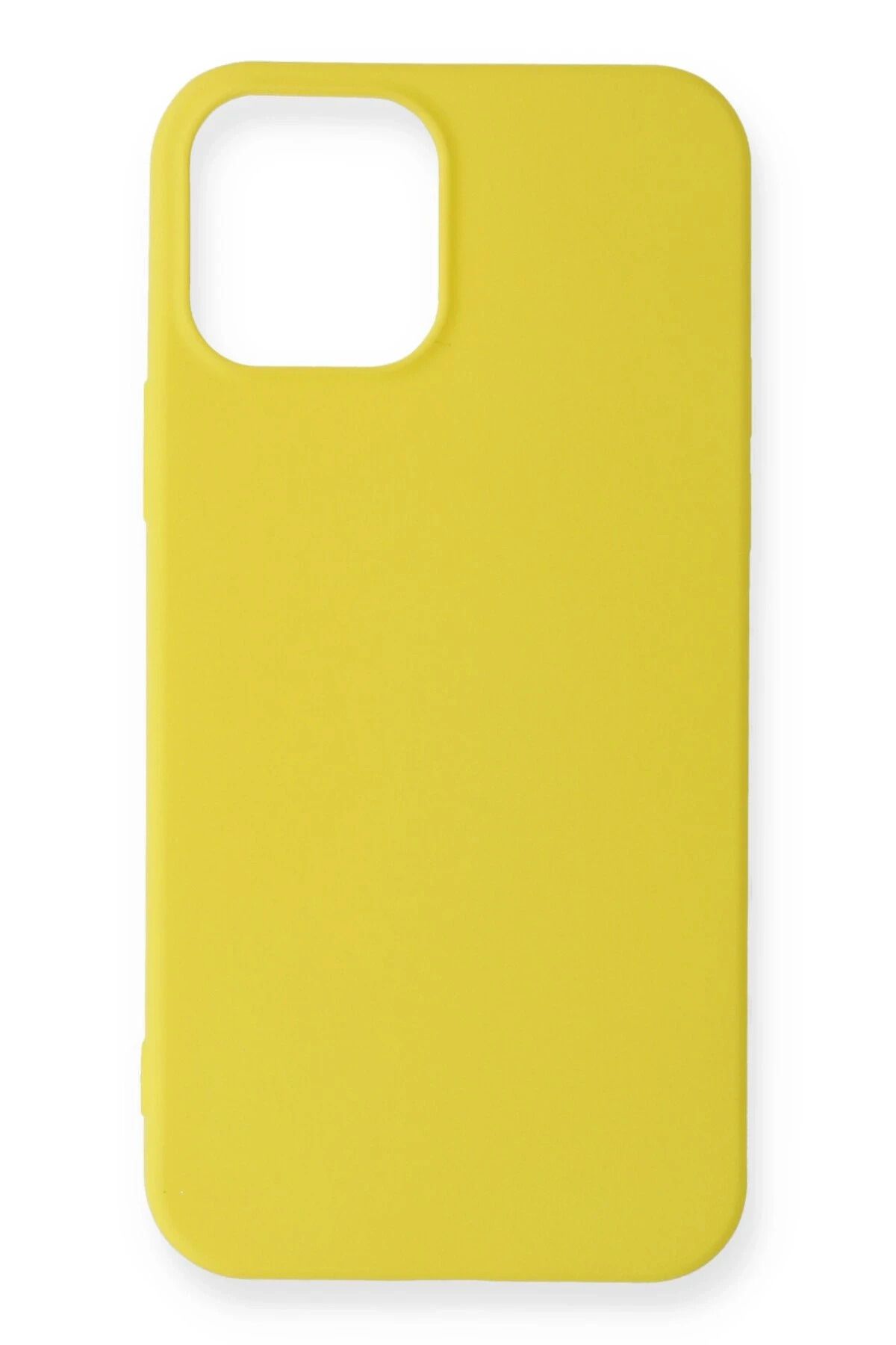 NewFace iPhone 12 Mini Kılıf First Silikon - Sarı SVLRS