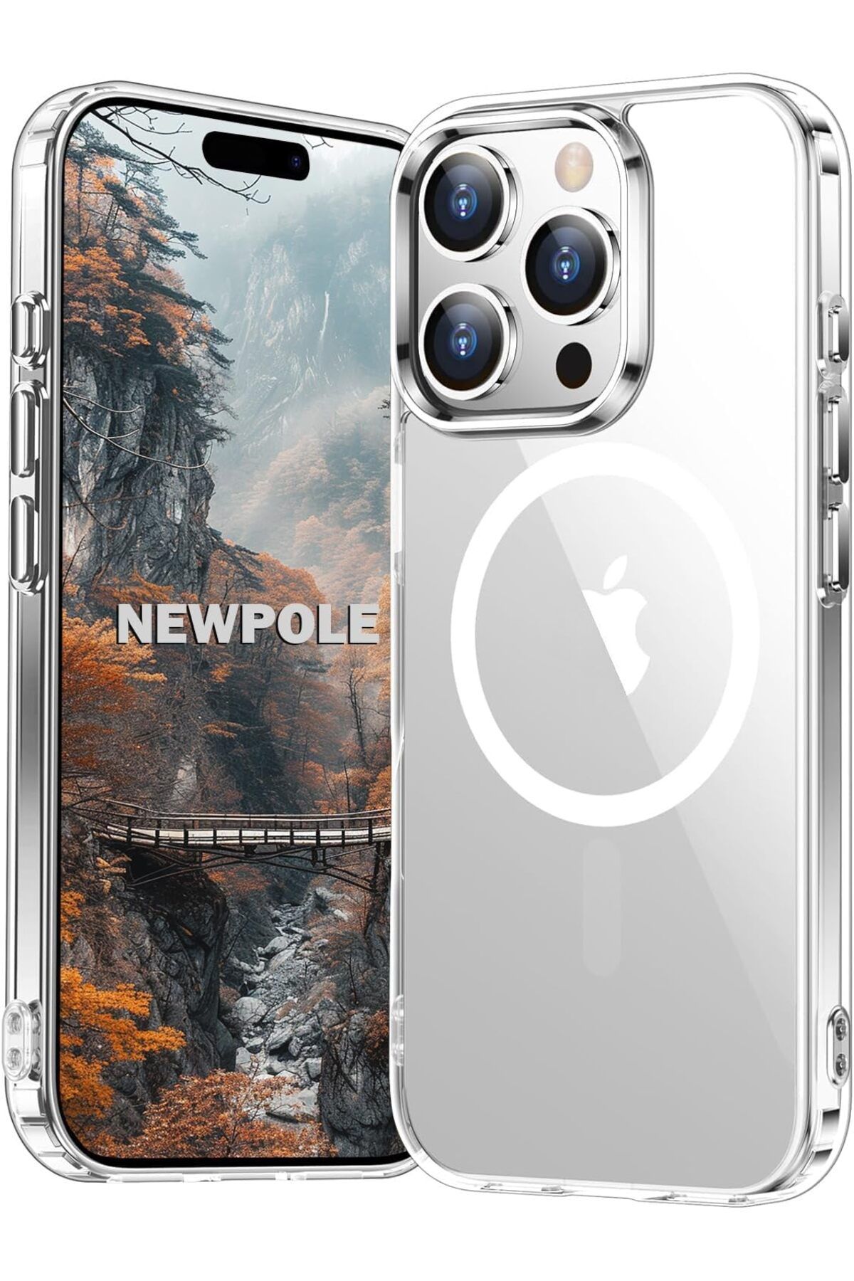 ÇAĞUR çağur iPhone 16 Pro için MagSafe ile Uyumlu Kılıf Şeffaf Darbelere Dayanıklı Sararma Karşı